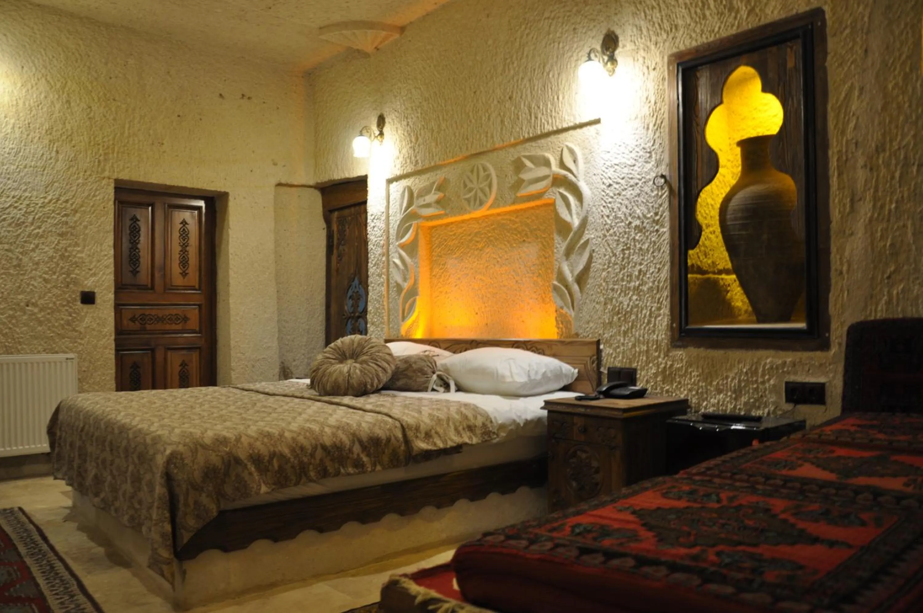 Bed in Çavuşin Cave House-Cappadocia