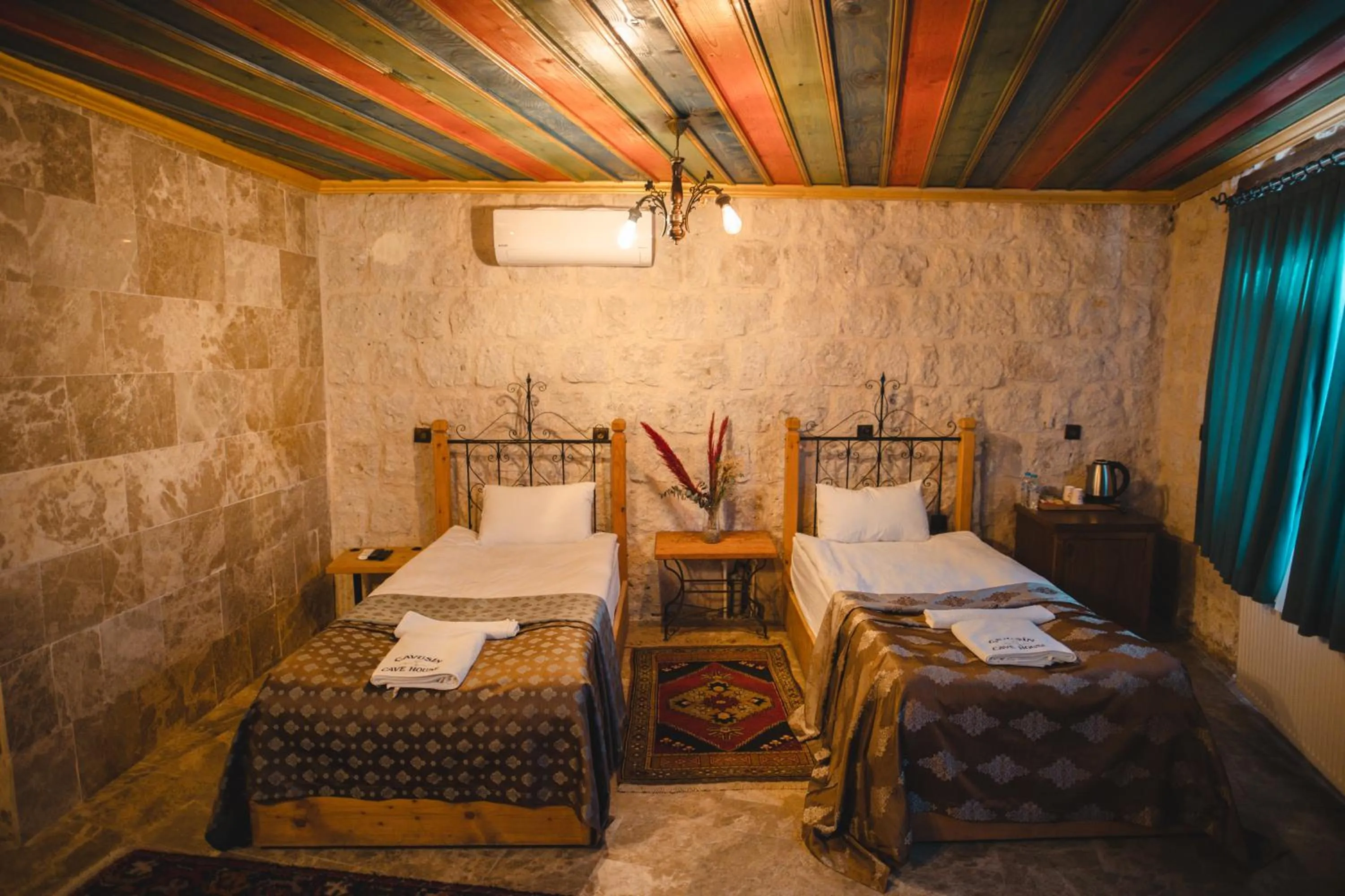 Bed in Çavuşin Cave House-Cappadocia