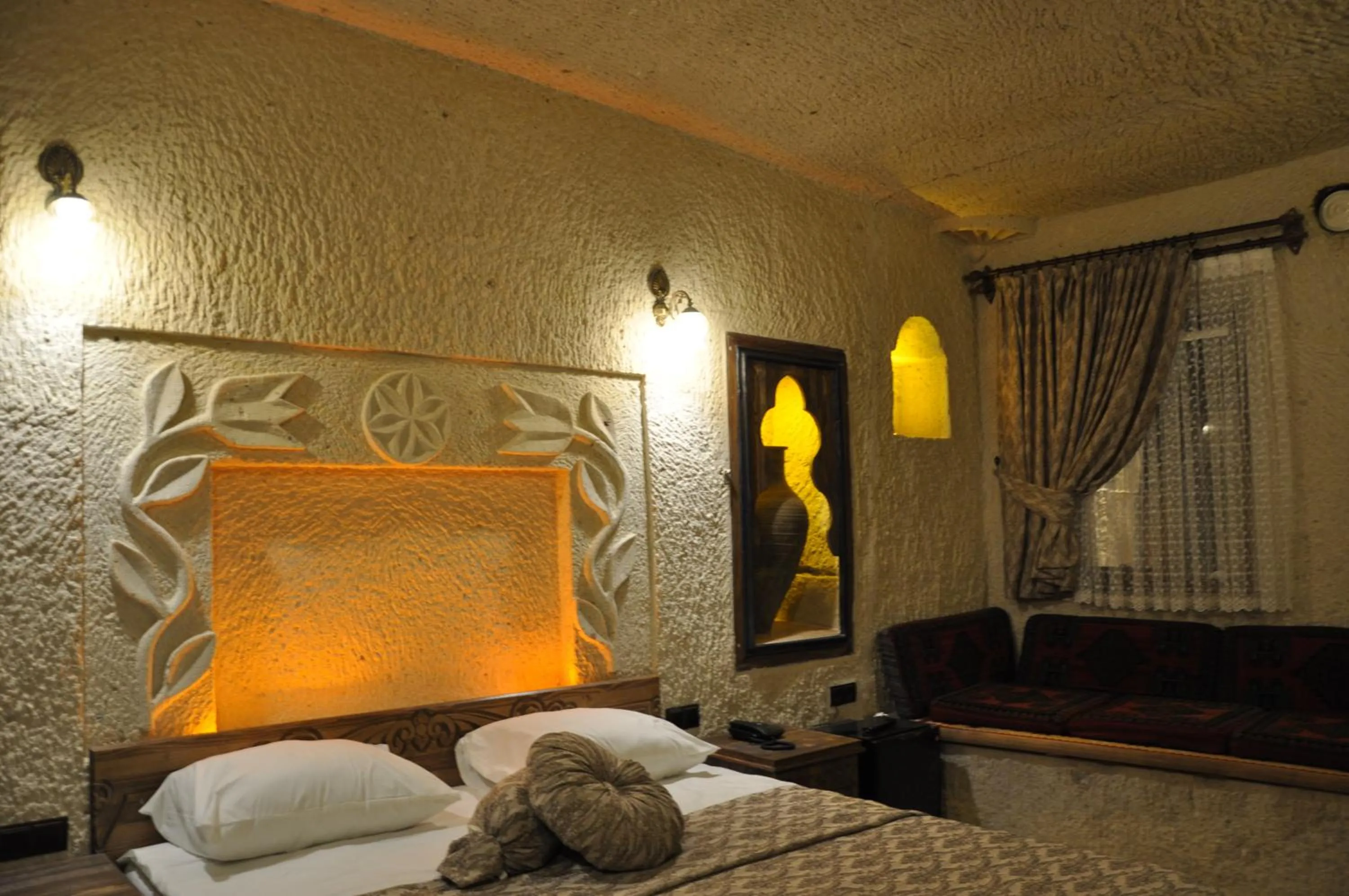 Bed in Çavuşin Cave House-Cappadocia