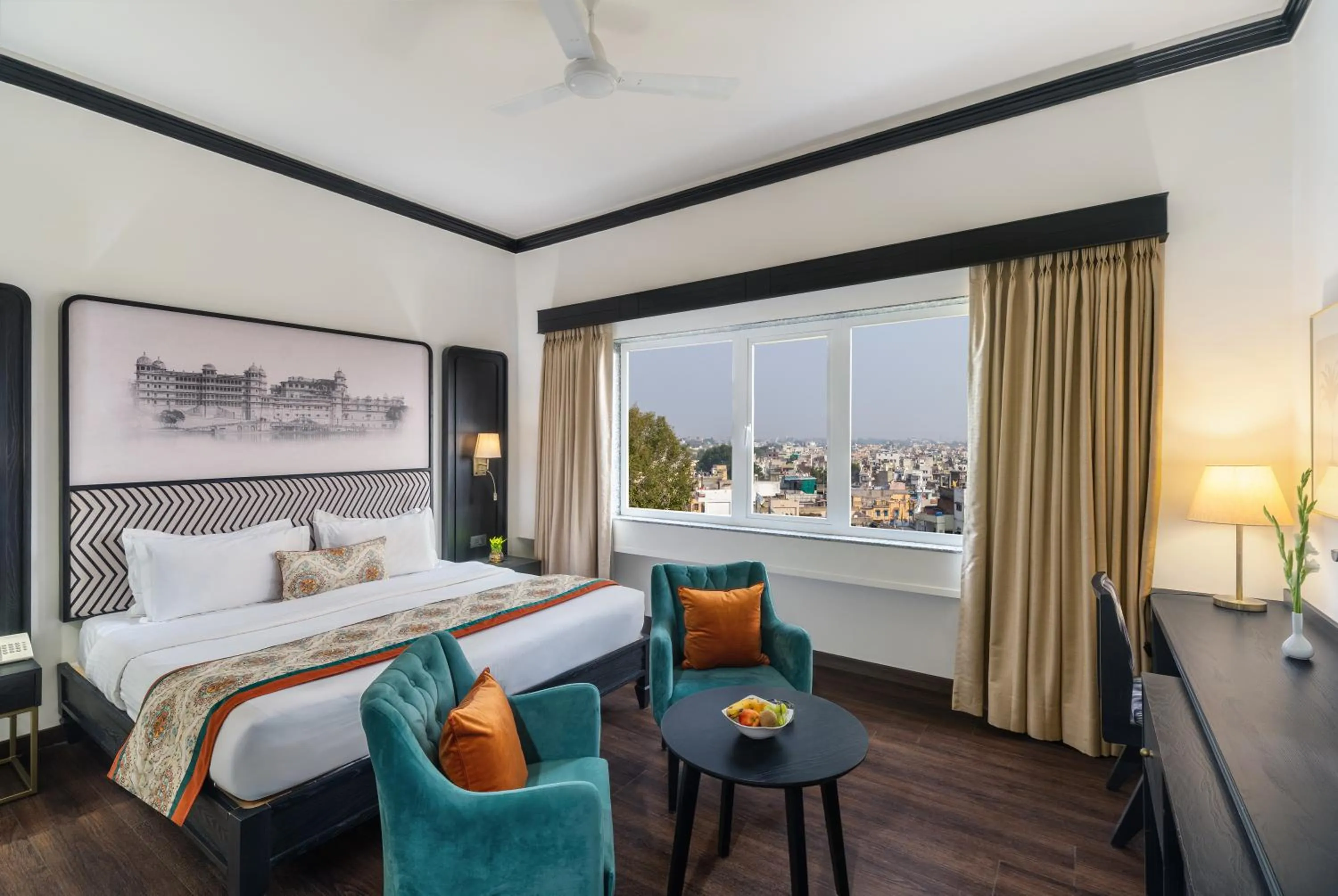 Bedroom, Bed in Rajdarshan - A Lake View Hotel in Udaipur