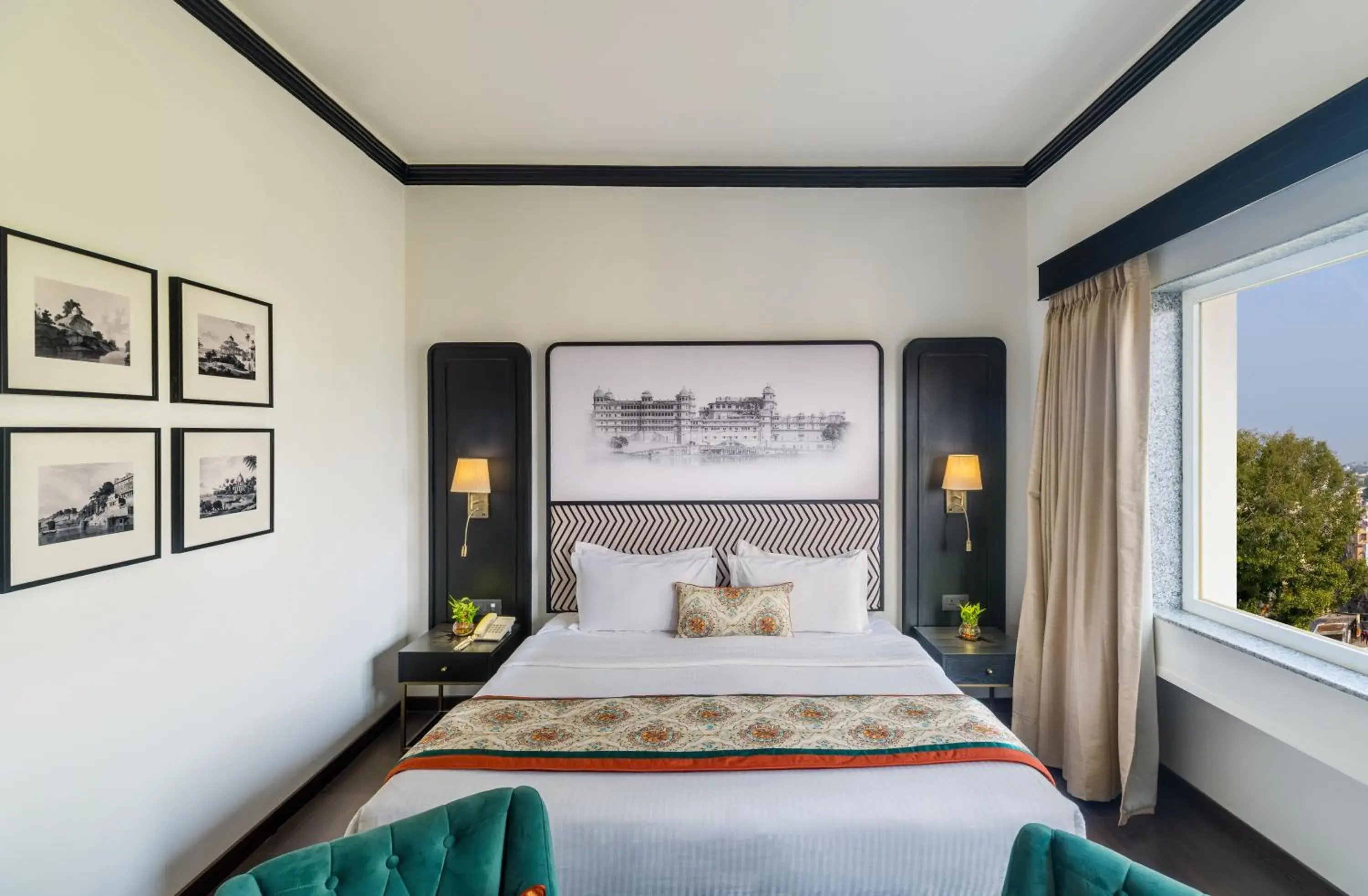 Bed in Rajdarshan - A Lake View Hotel in Udaipur Bed in Rajdarshan - A Lake View Hotel in Udaipur