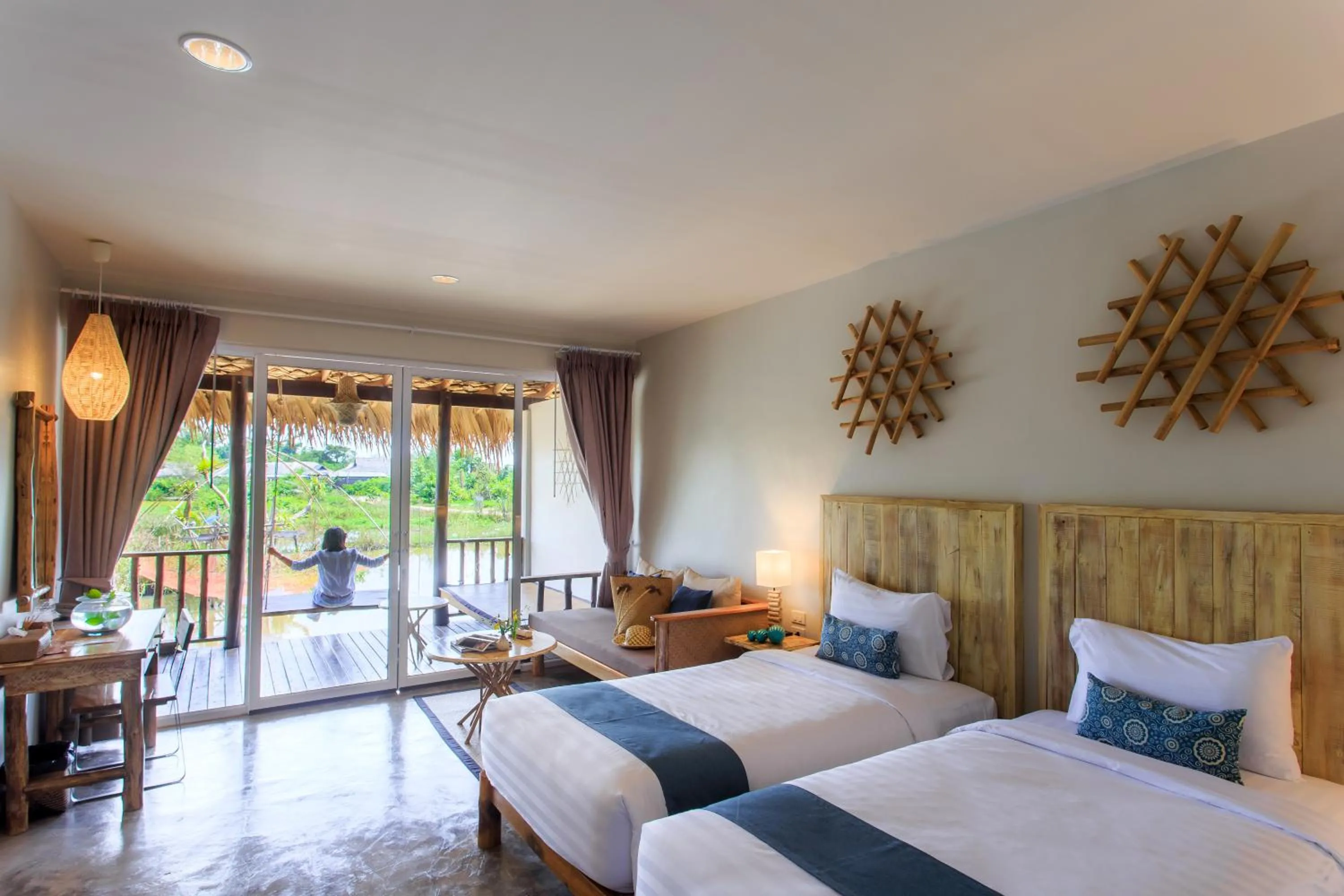 Bed in Sripakpra Boutique Resort Phatthalung