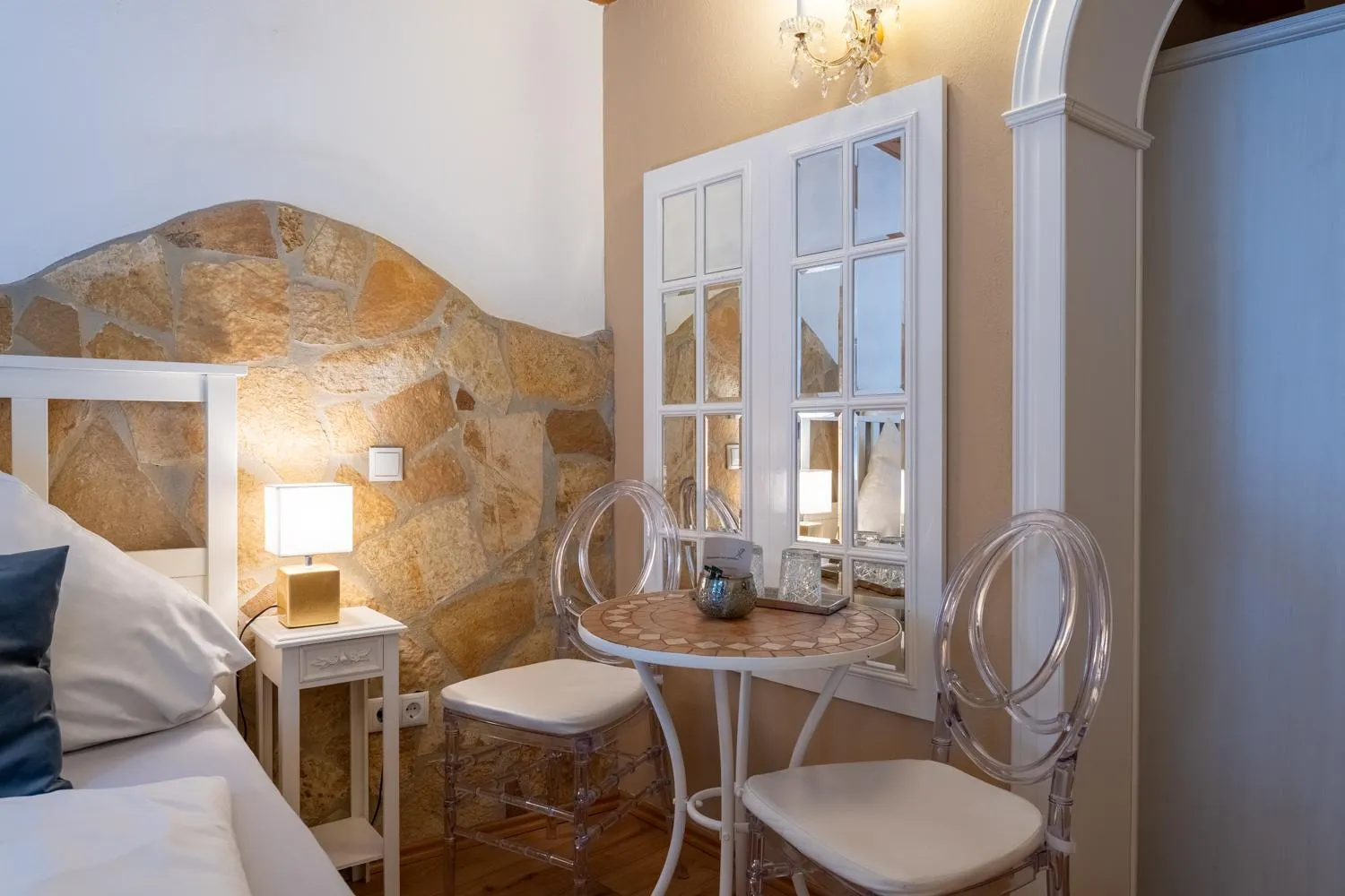 Living room, Bed in Kleine Villa Rose