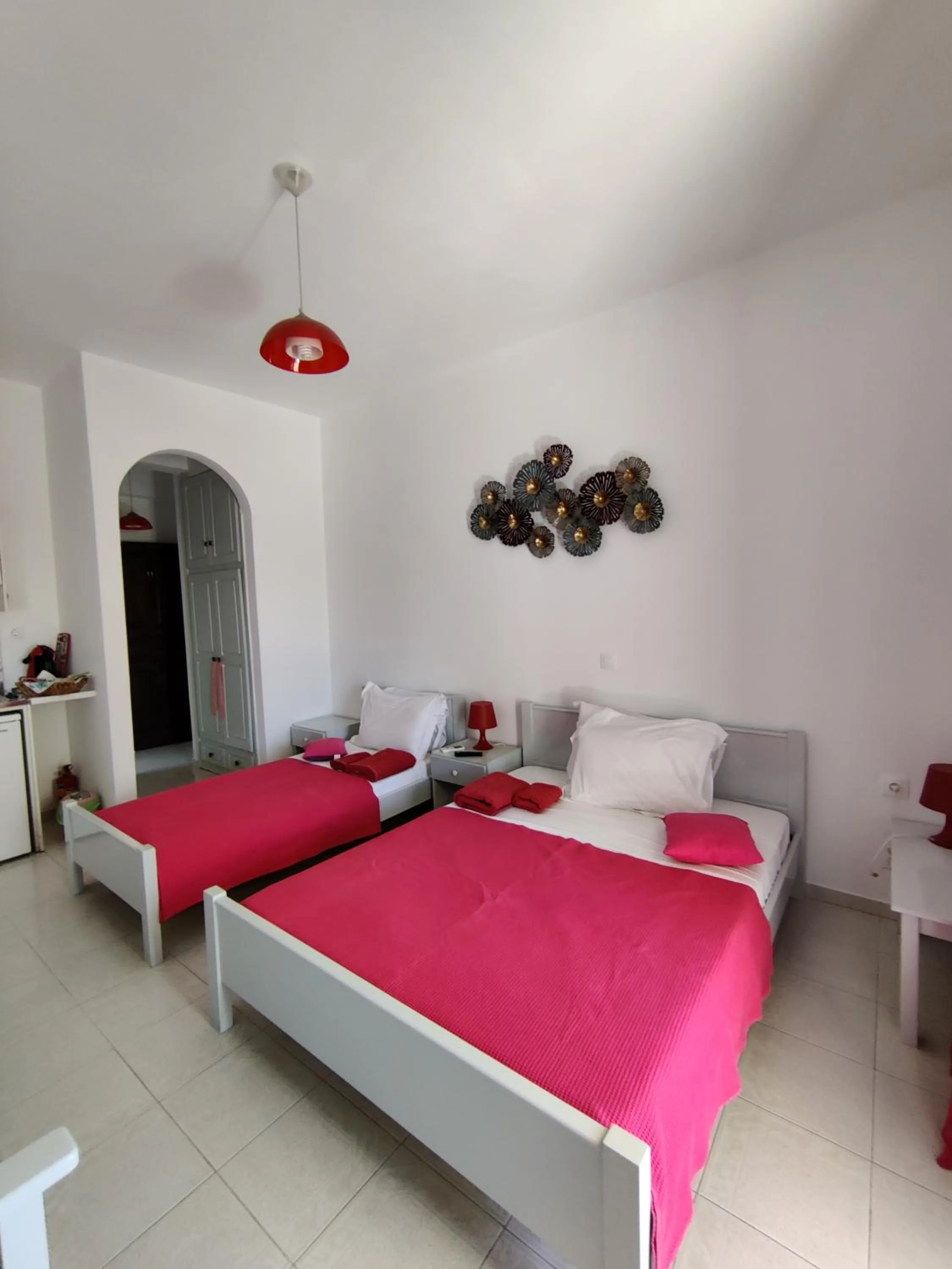 Bed in Drouga's Studios & Suites Astypalaia Greece
