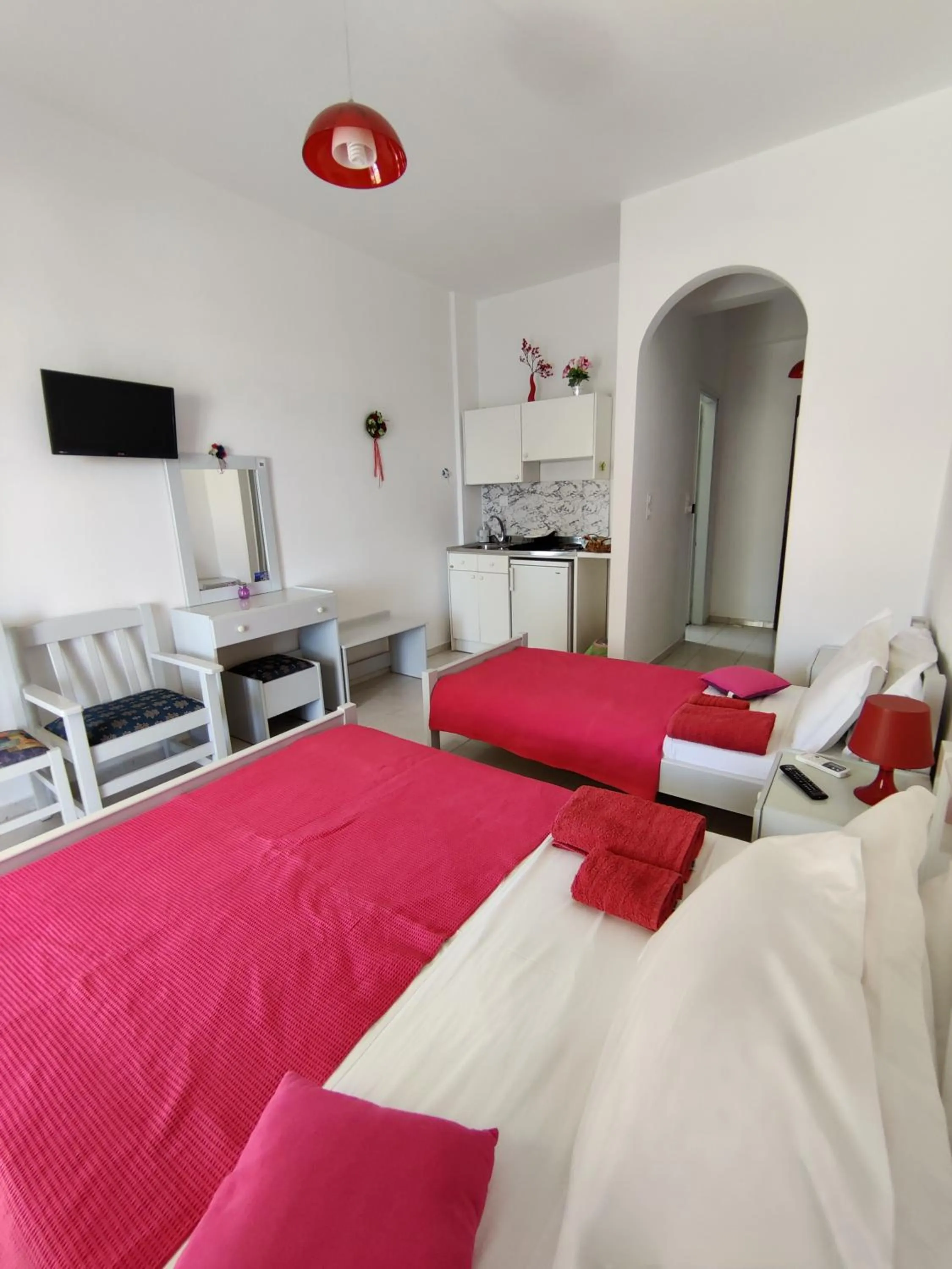 Bed in Drouga's Studios & Suites Astypalaia Greece
