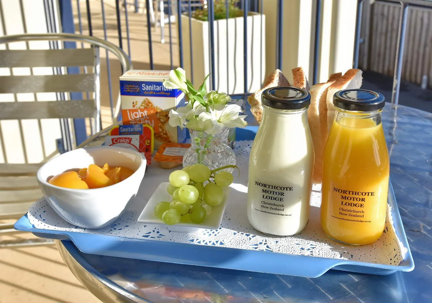 Continental breakfast in Northcote Motor Lodge