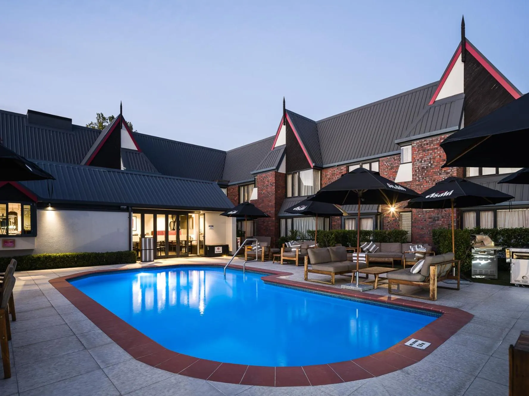 Pool view in Carnmore Chateau Marlborough
