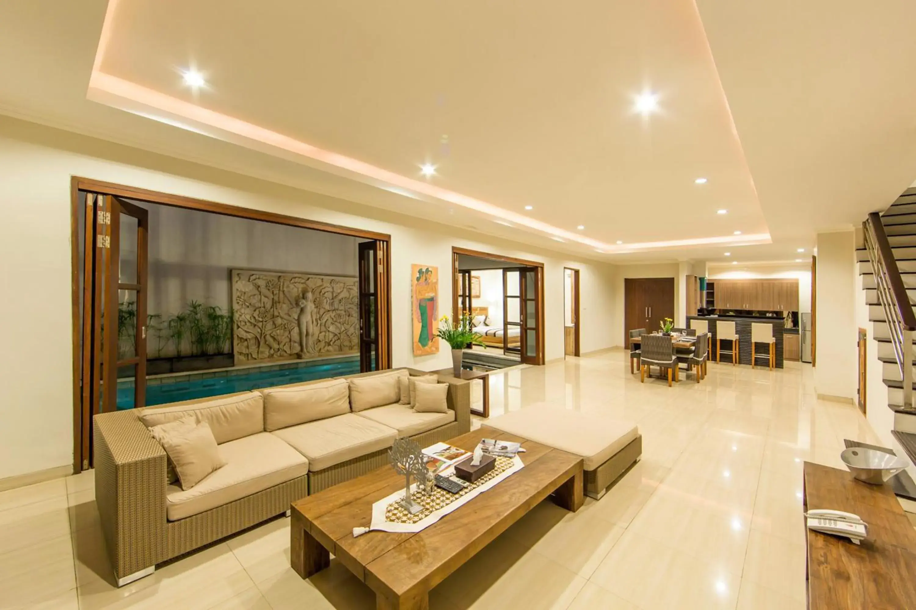 Living room in White Lotus Villas Seminyak Living room in White Lotus Villas Seminyak