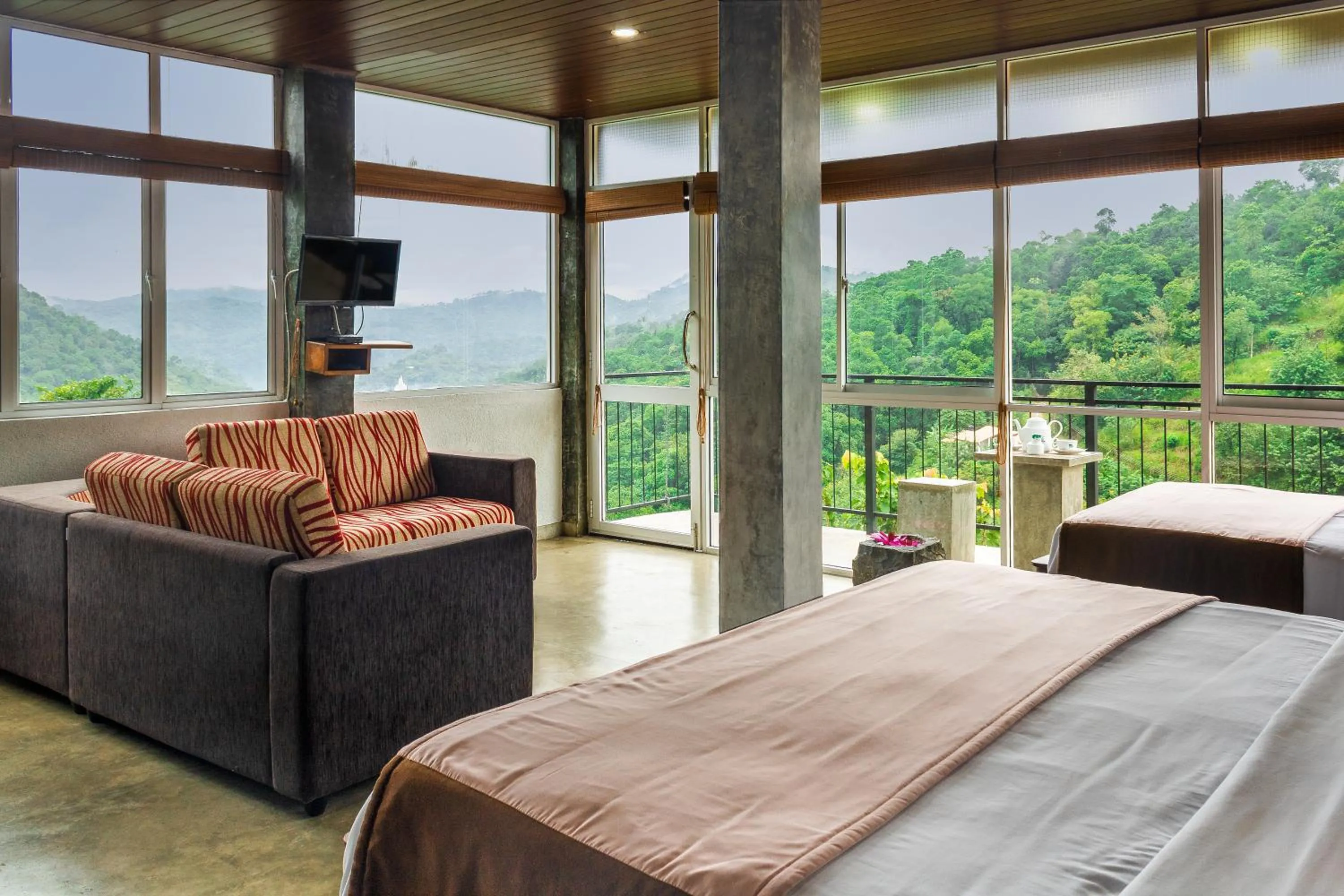 Seating area, Bed in Kandy Victoria Eco Resort