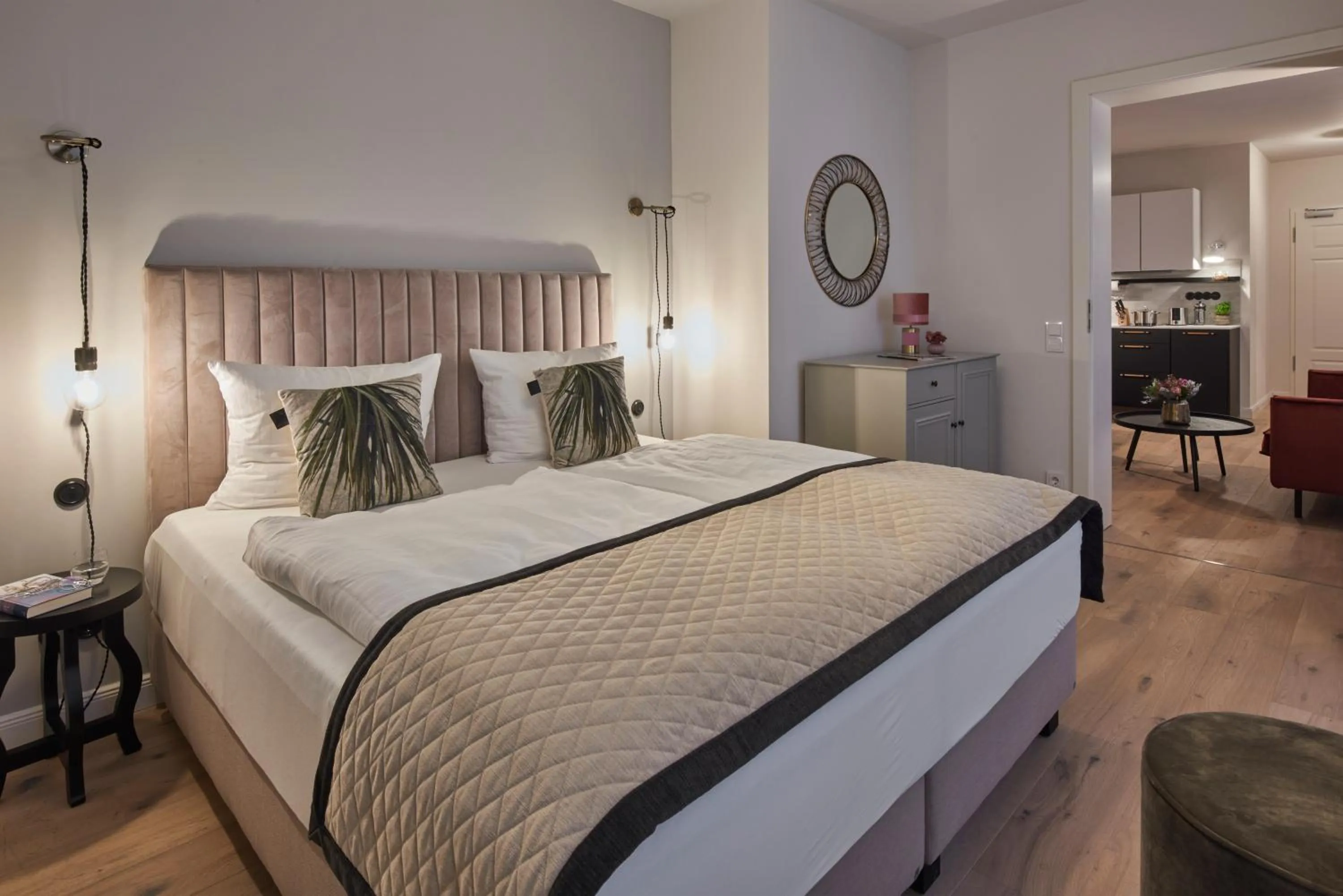 Bed in VIA`s Appartements und Ferienwohnungen