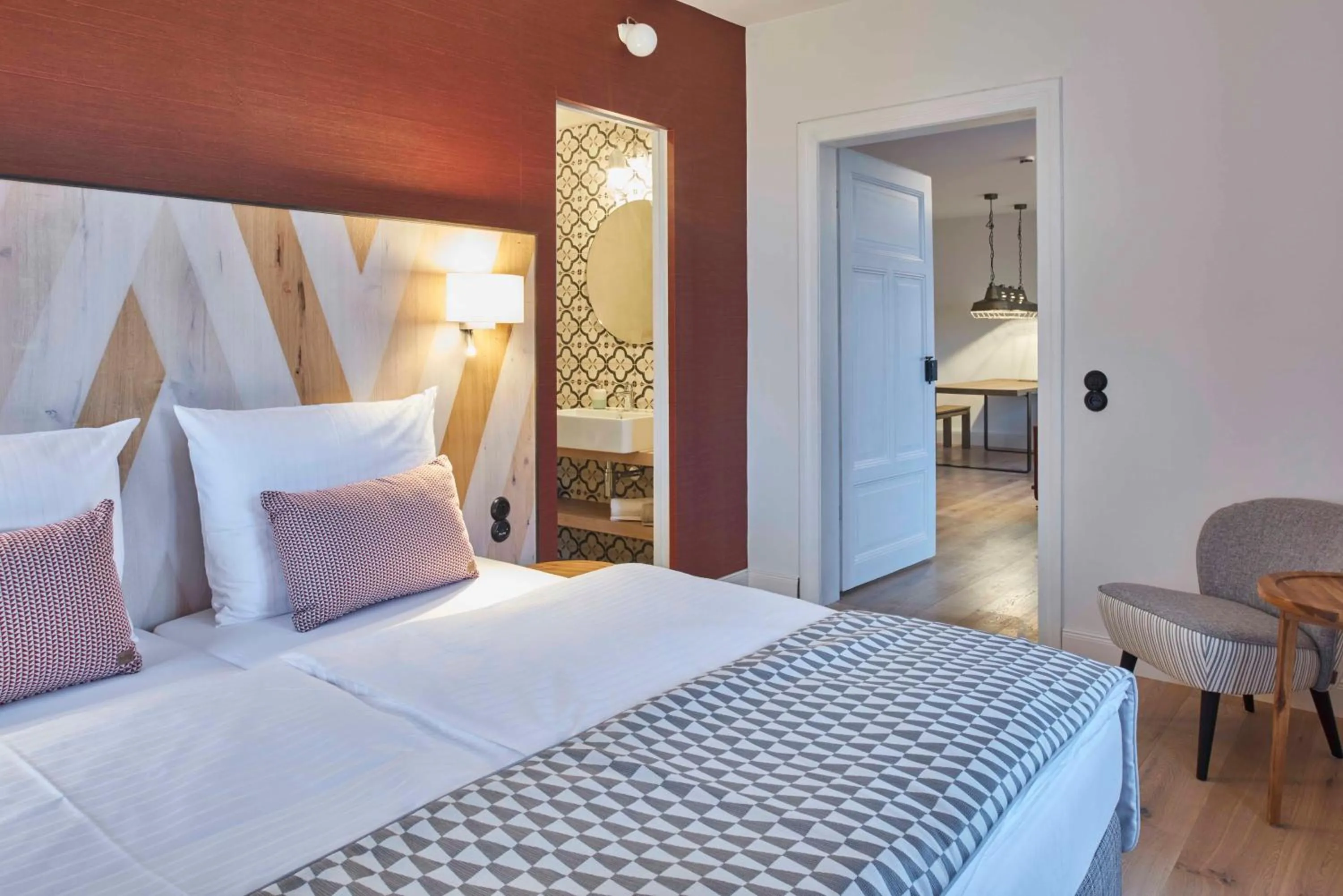 Bed in VIA`s Appartements und Ferienwohnungen