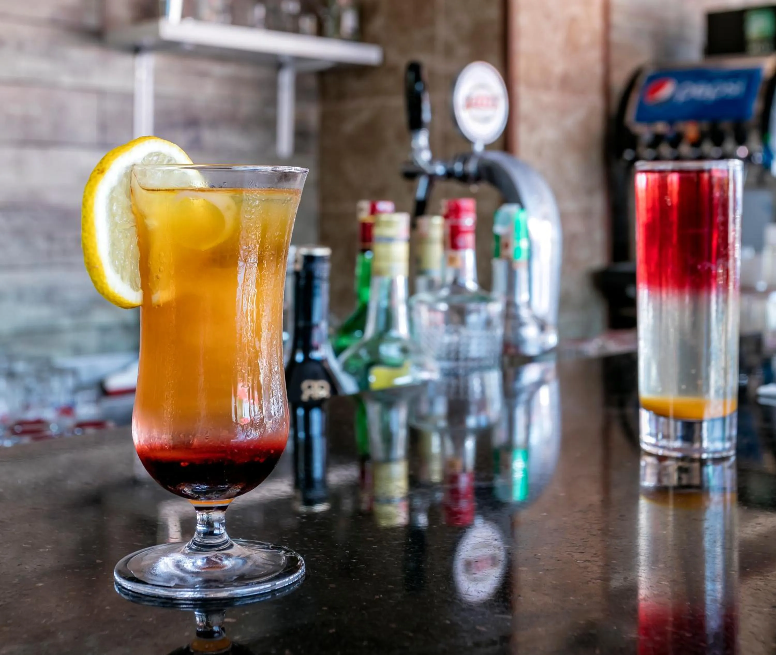 Alcoholic drinks in Aleria Belport Beach Hotel