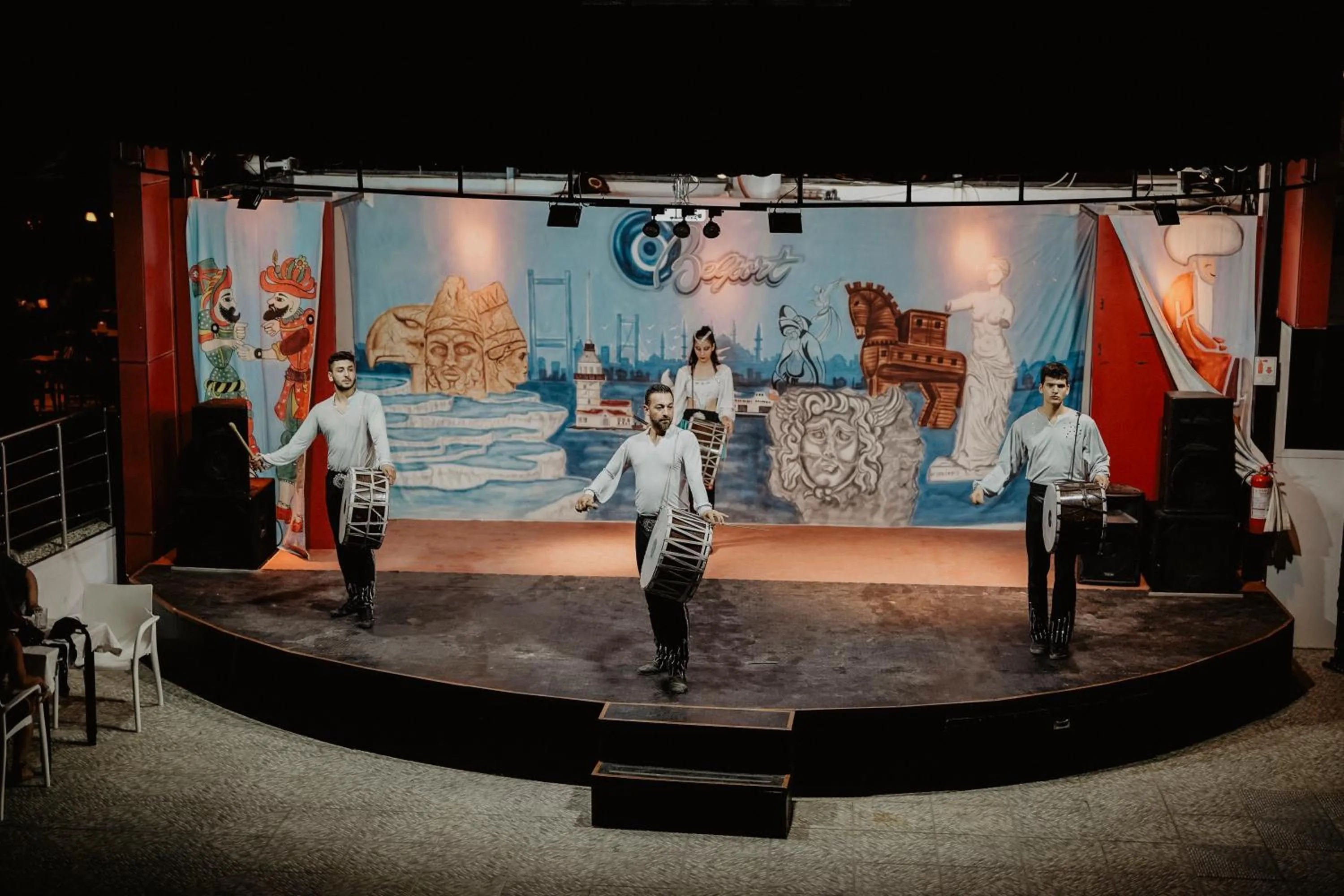 People in Aleria Belport Beach Hotel