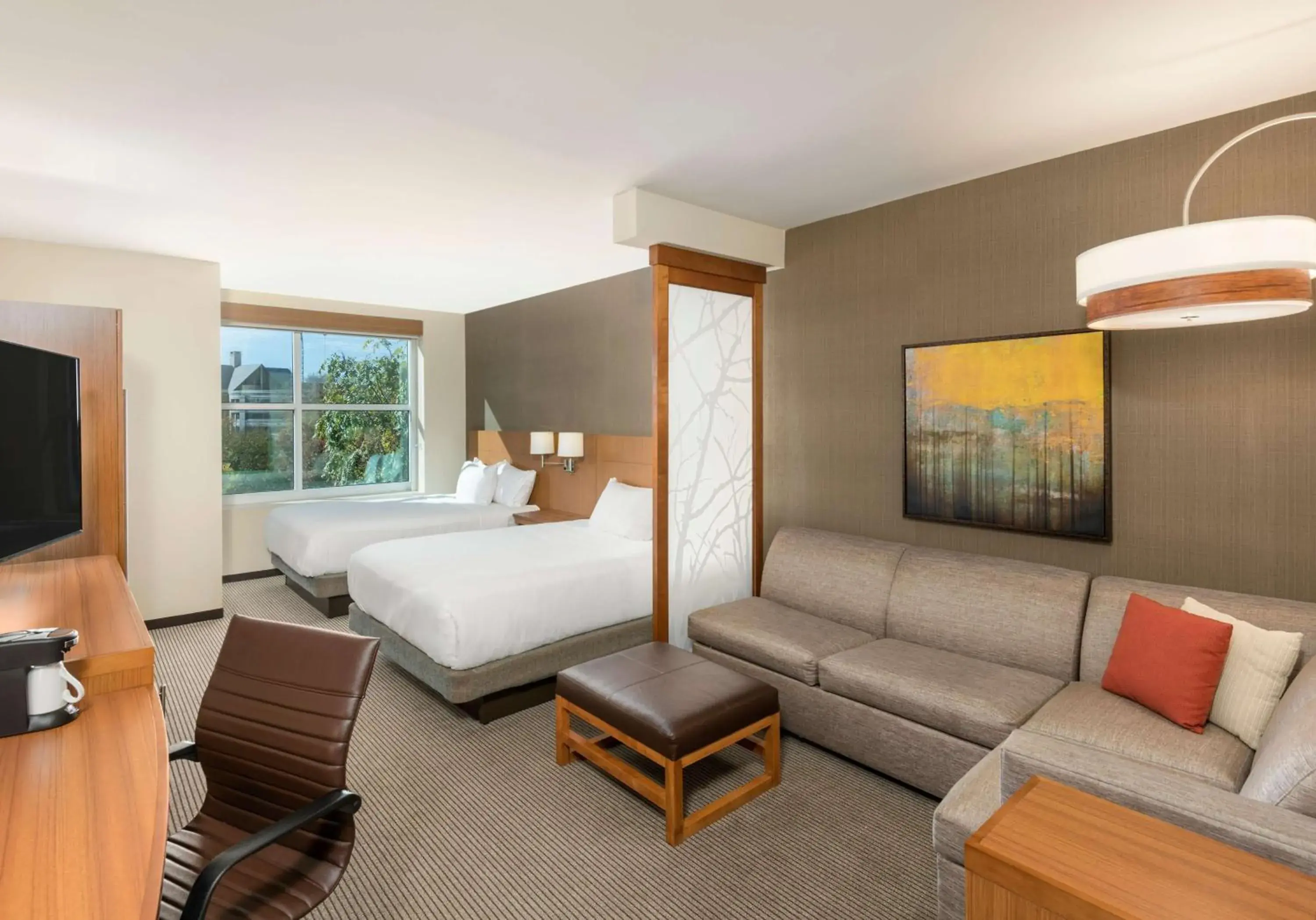 Queen Room with Two Queen Beds and Sofa Bed - High Floor in Hyatt Place Greenville Downtown Queen Room with Two Queen Beds and Sofa Bed - High Floor in Hyatt Place Greenville Downtown