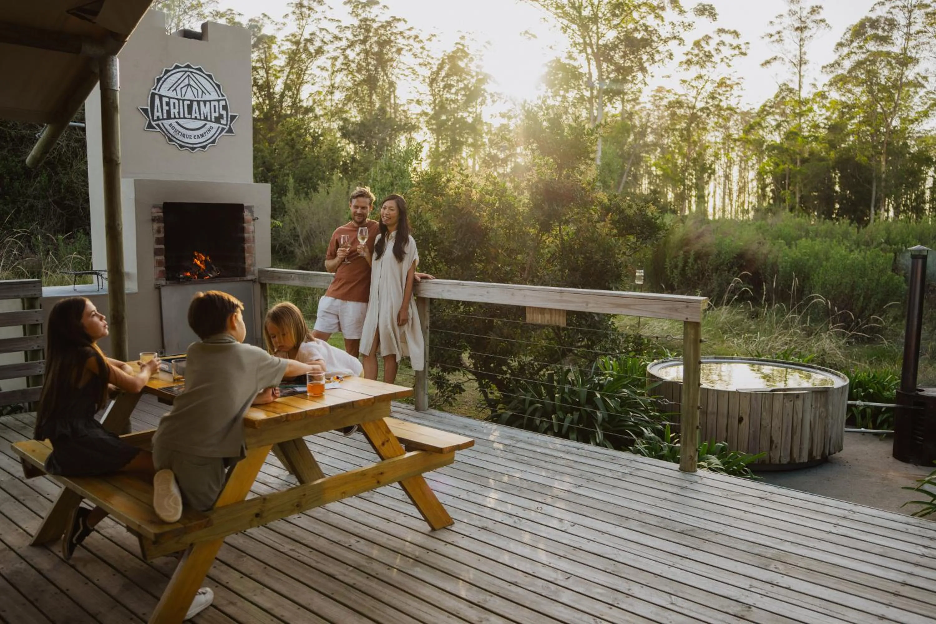 Patio in AfriCamps at Oakhurst