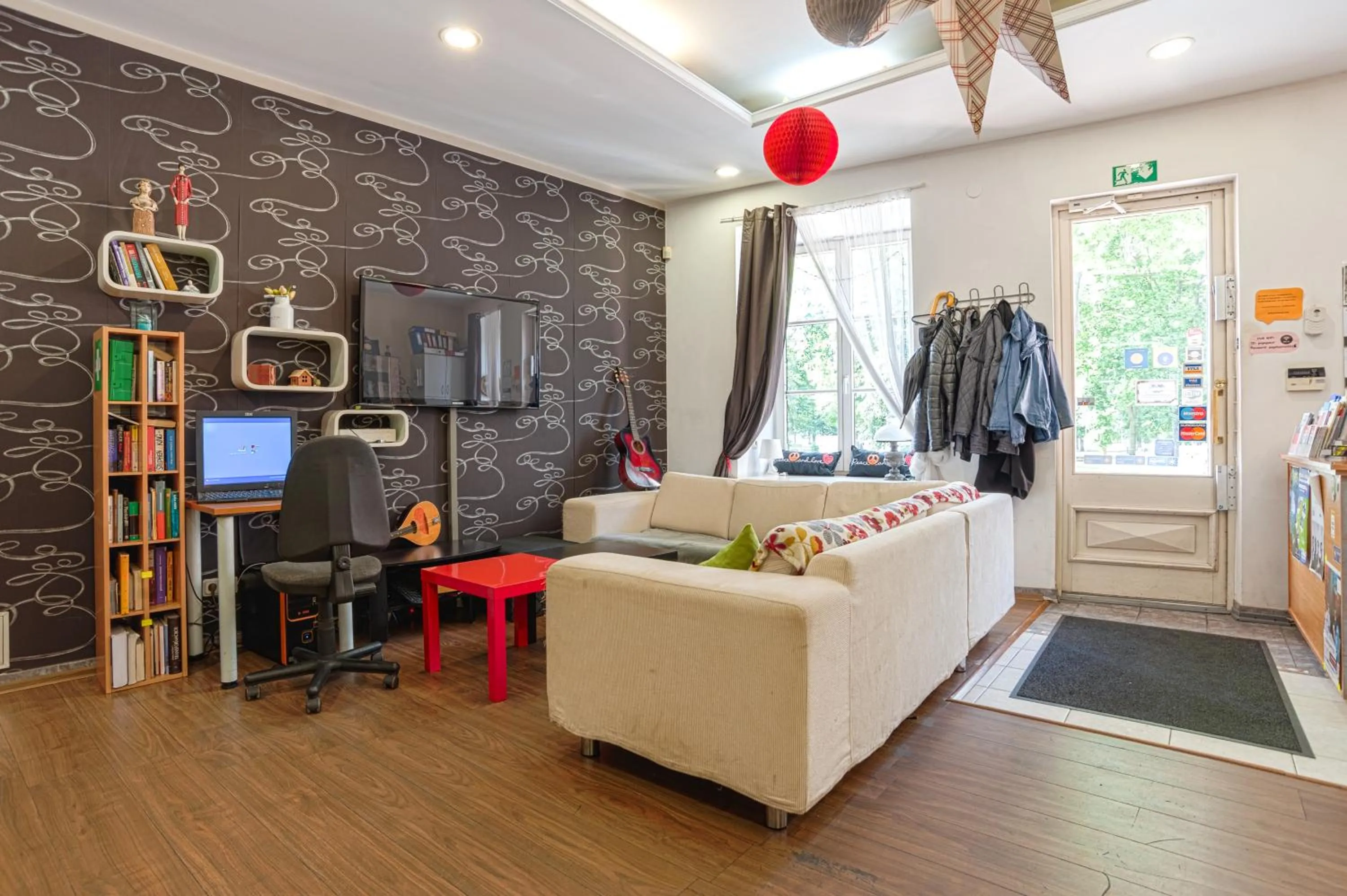 Seating area in Pogo Hostel