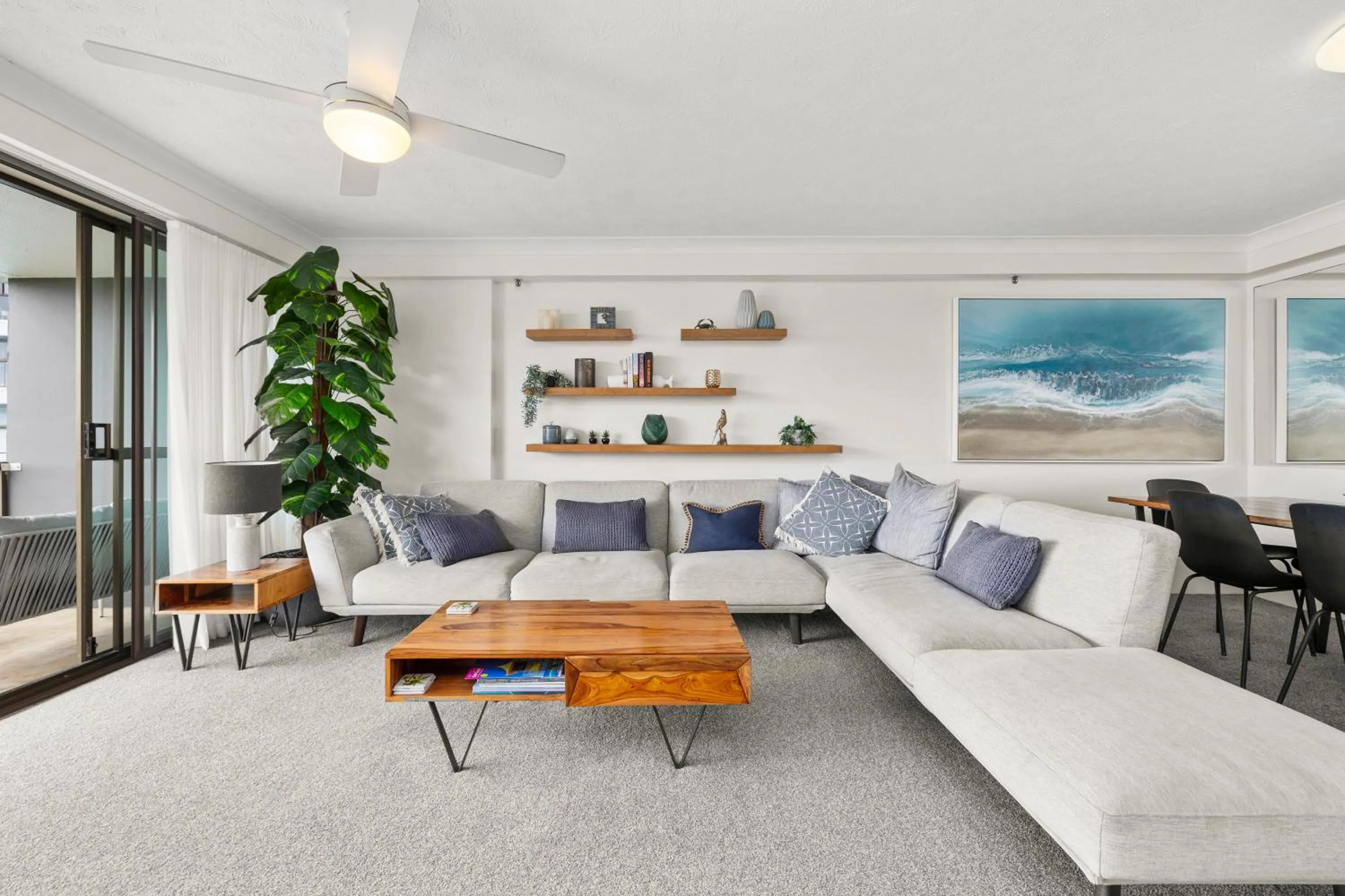 Living room in Gemini Court Holiday Apartments