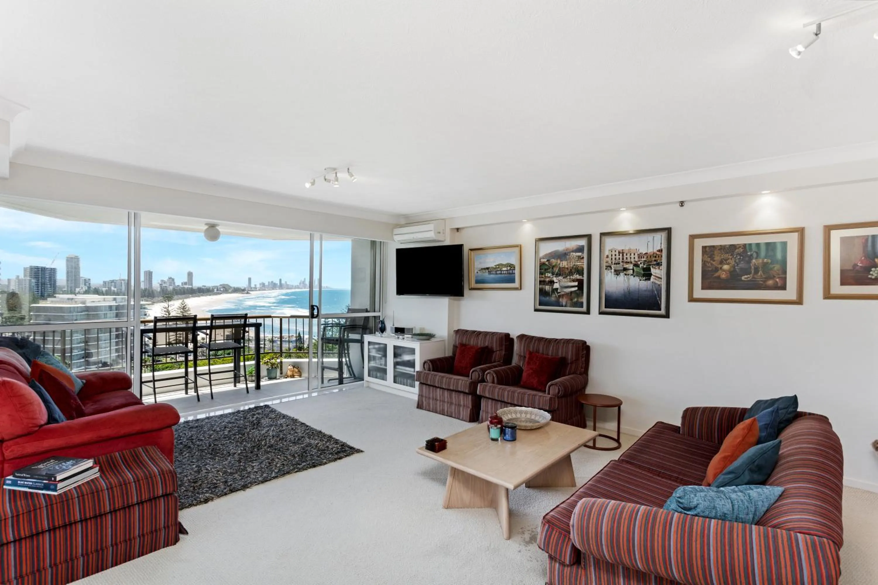 Living room in Gemini Court Holiday Apartments