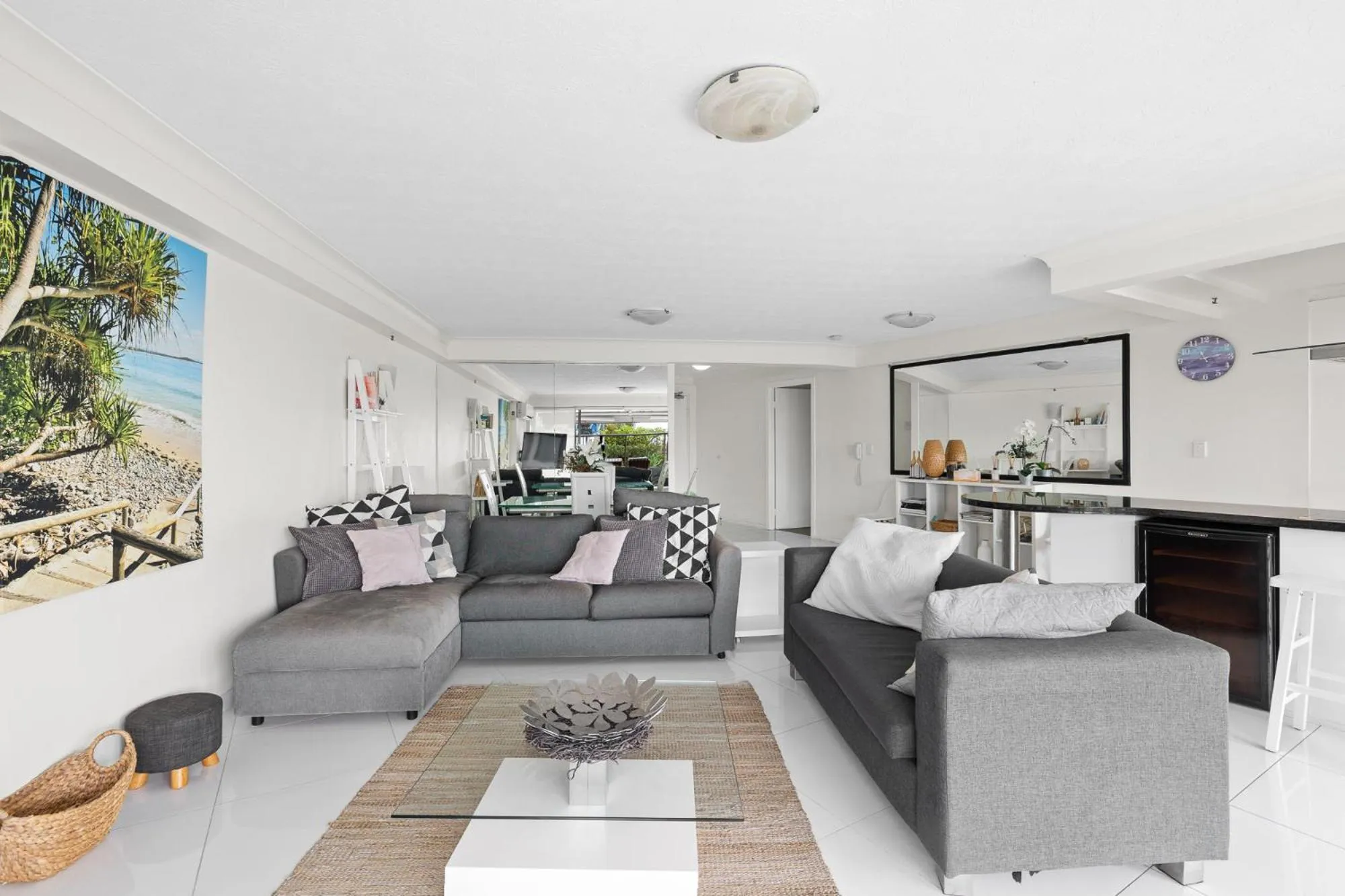 Living room in Gemini Court Holiday Apartments