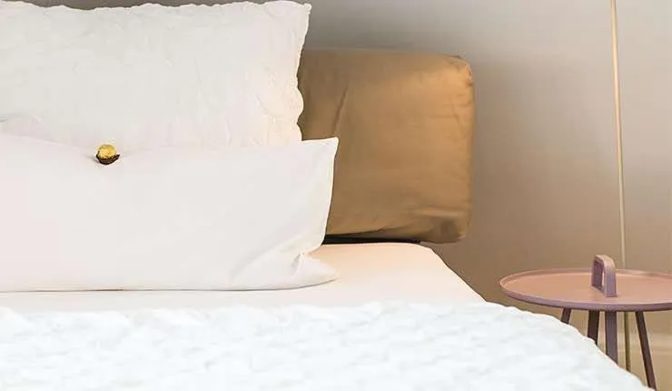 Bed in Designhotel Rosenbohm