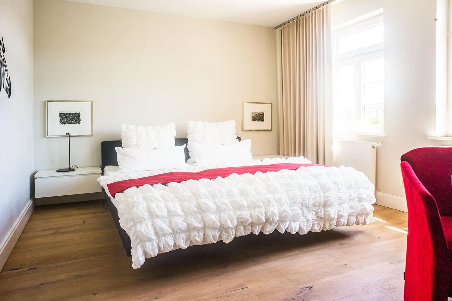 Bed in Designhotel Rosenbohm