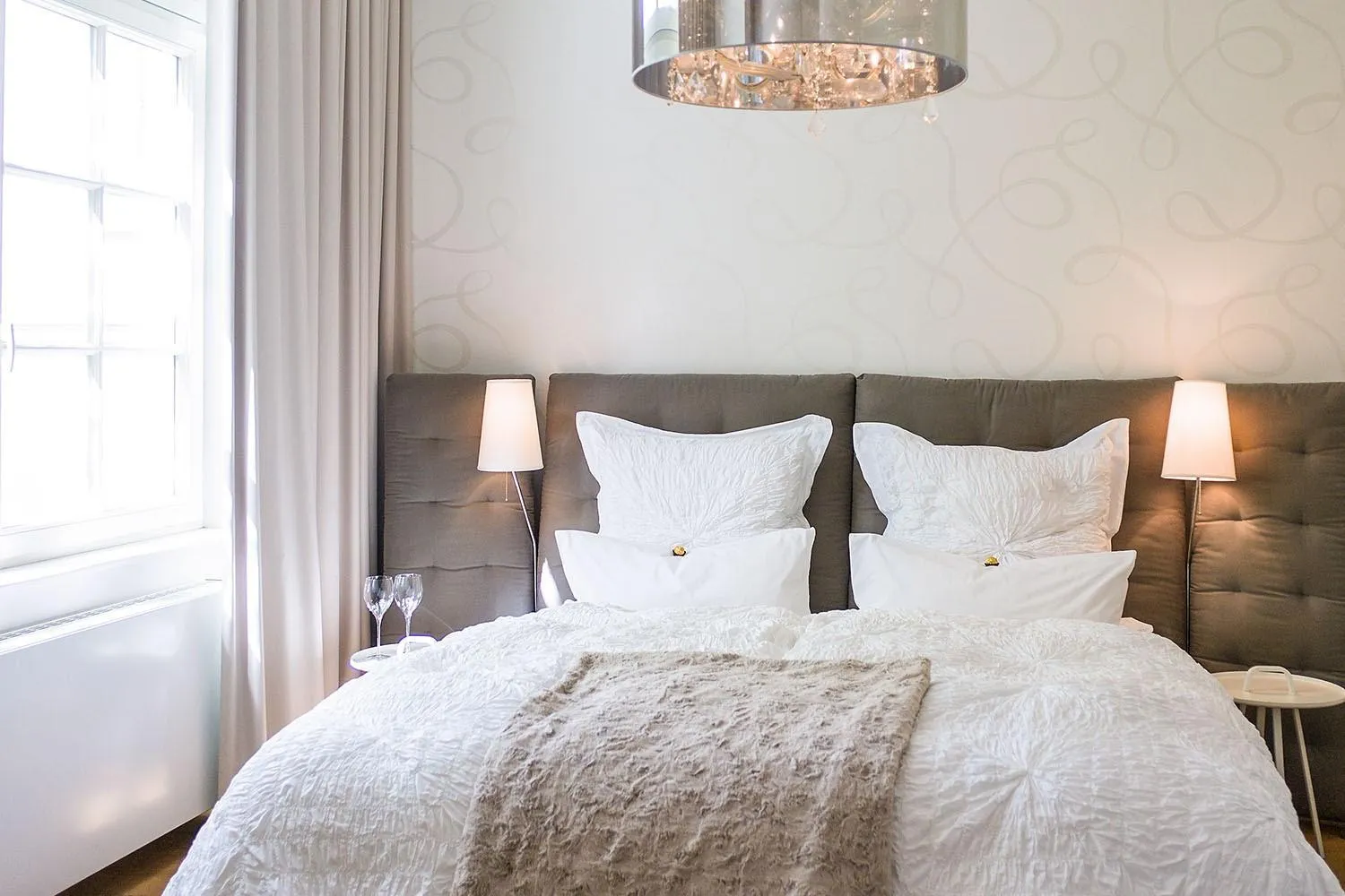 Bed in Designhotel Rosenbohm