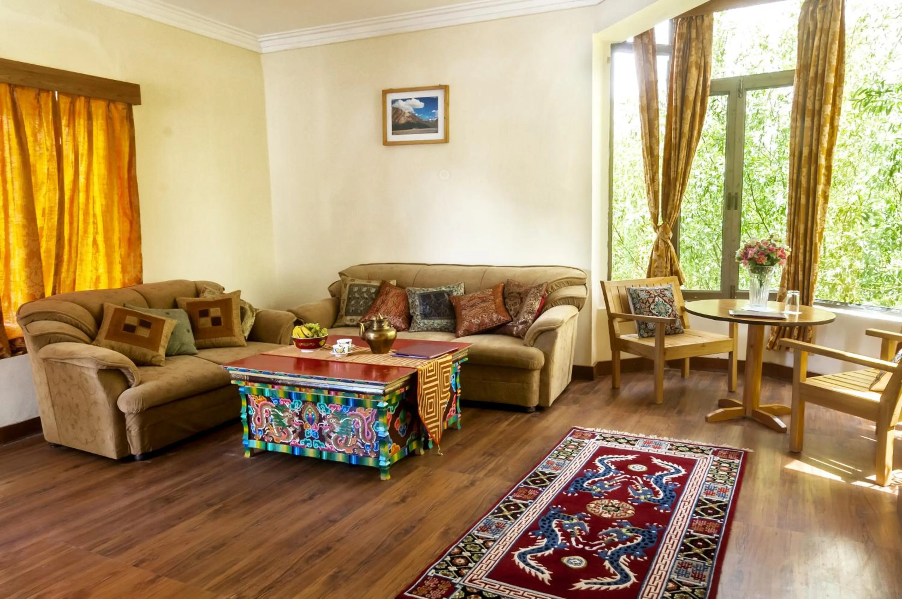 Seating area in The Nature Residency - A Riverside Resort in Leh