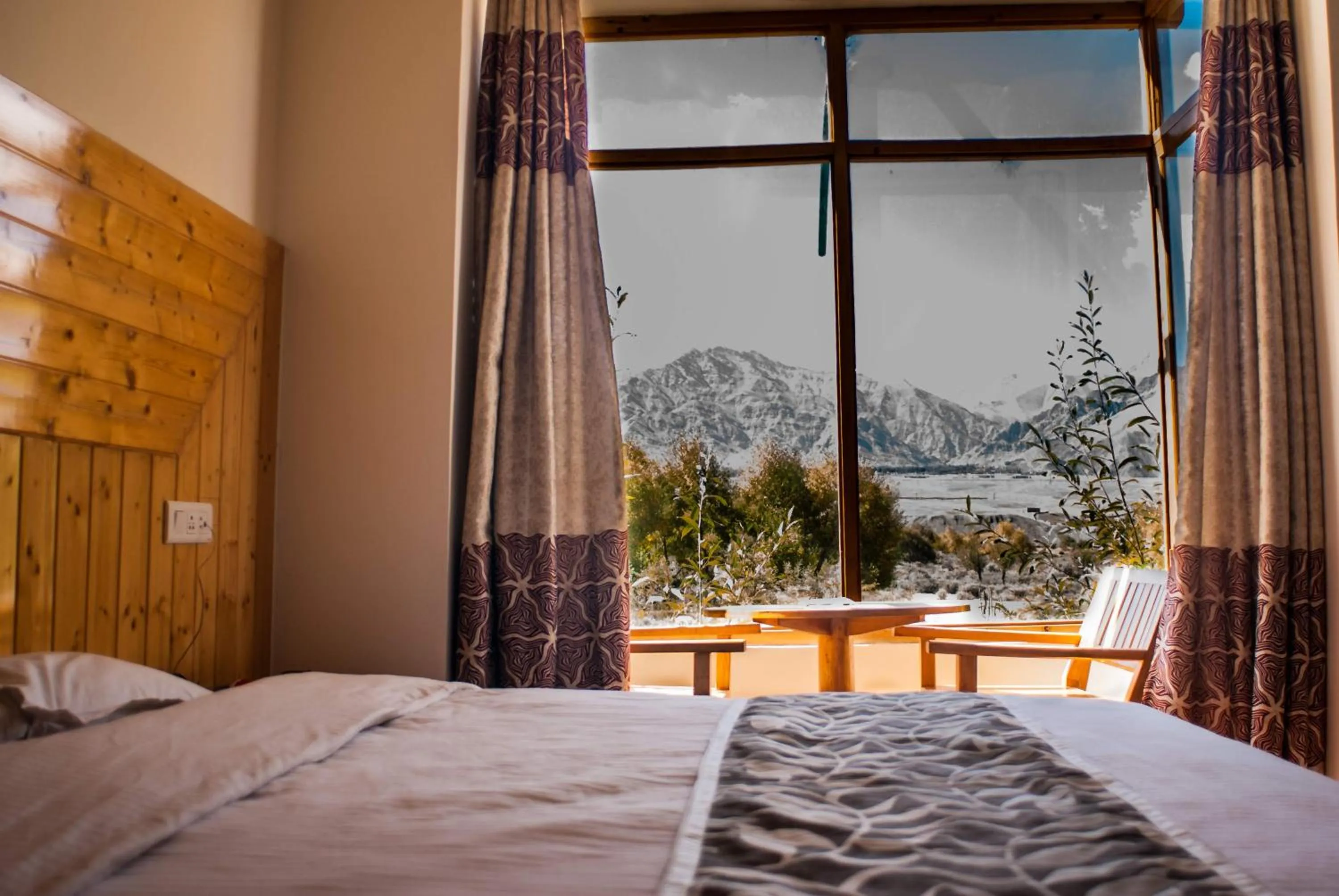Mountain view, Bed in The Nature Residency - A Riverside Resort in Leh