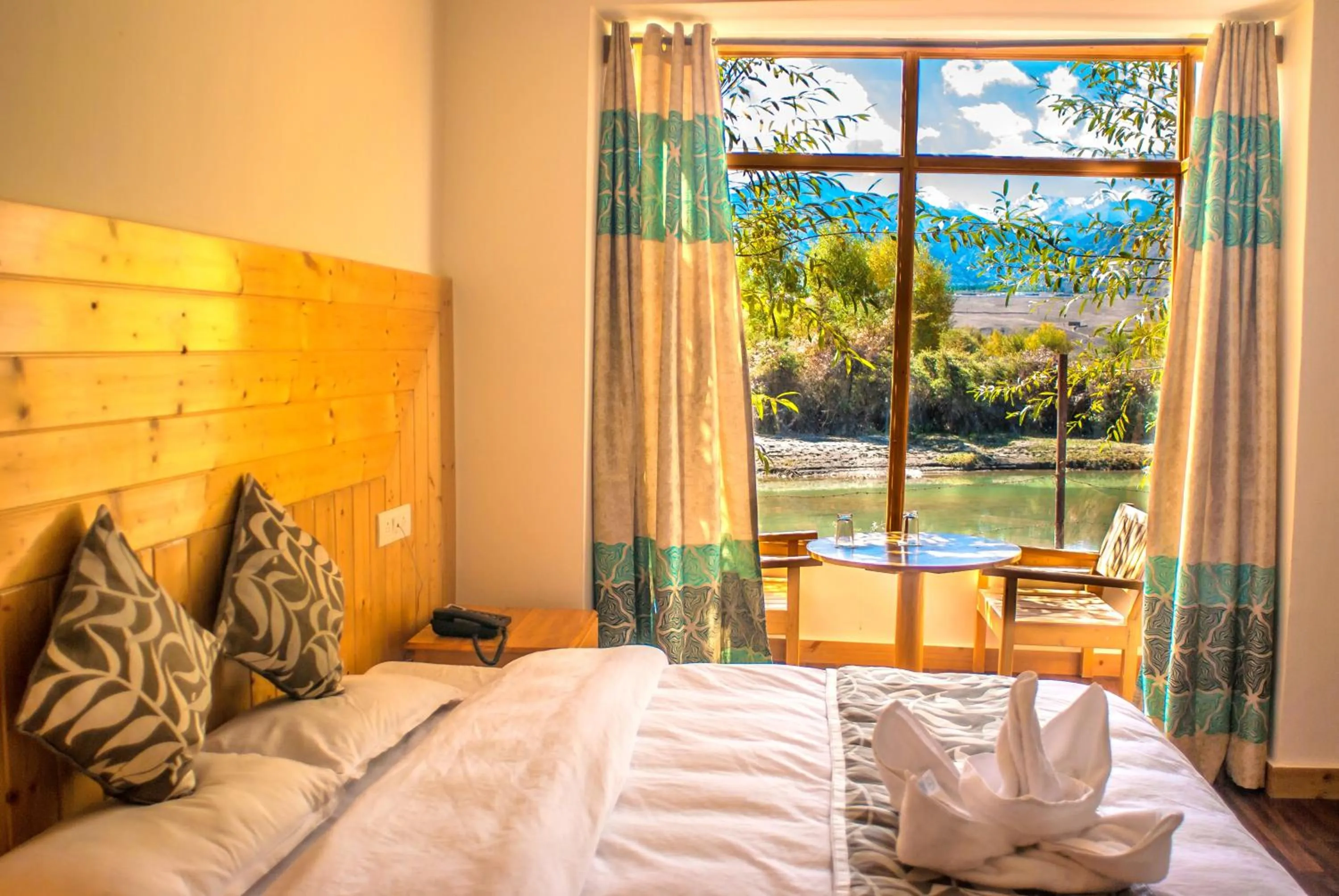 River view, Bed in The Nature Residency - A Riverside Resort in Leh