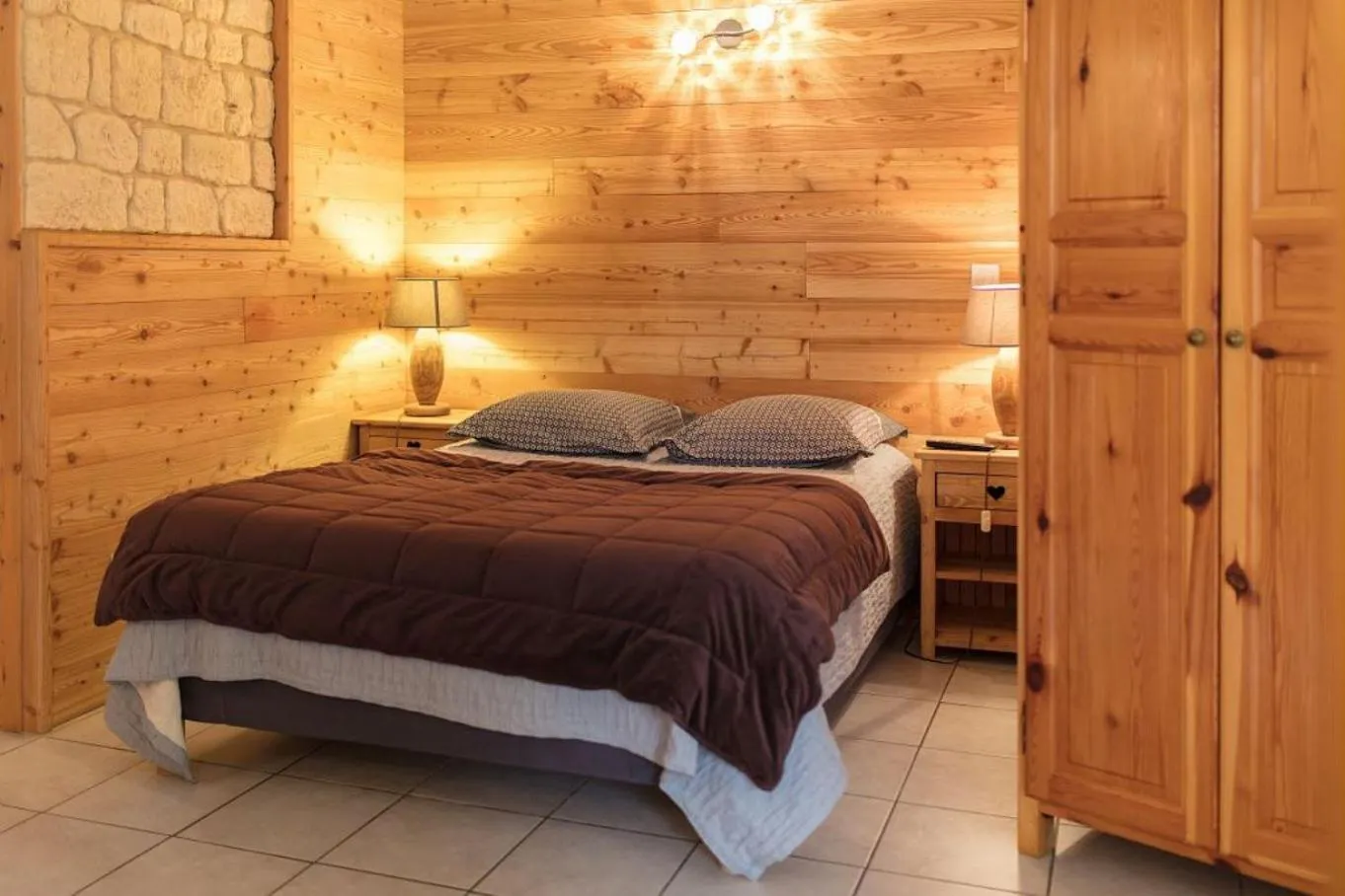 Bed in Chambres d'hotes Les Clarines