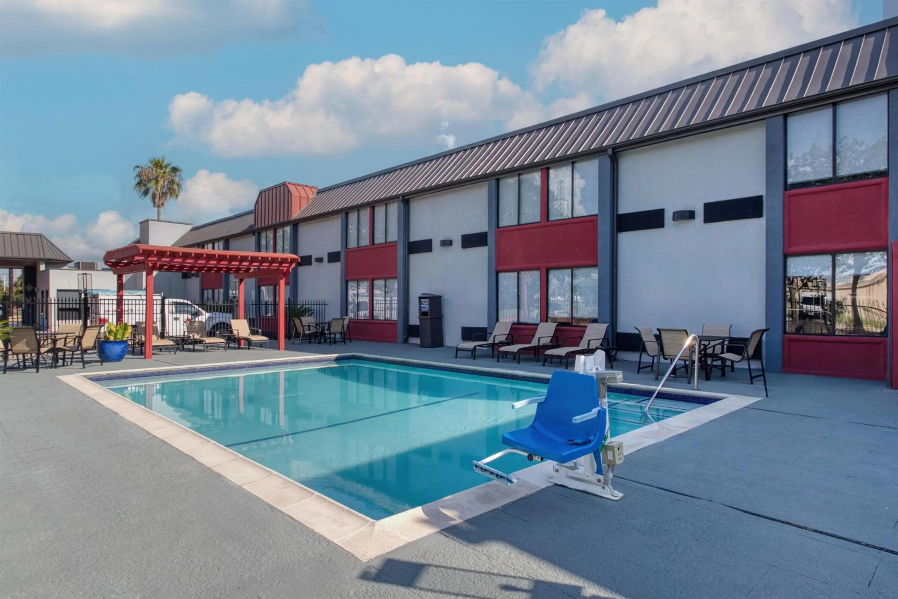 Pool view in Best Western Webster Hotel, NASA