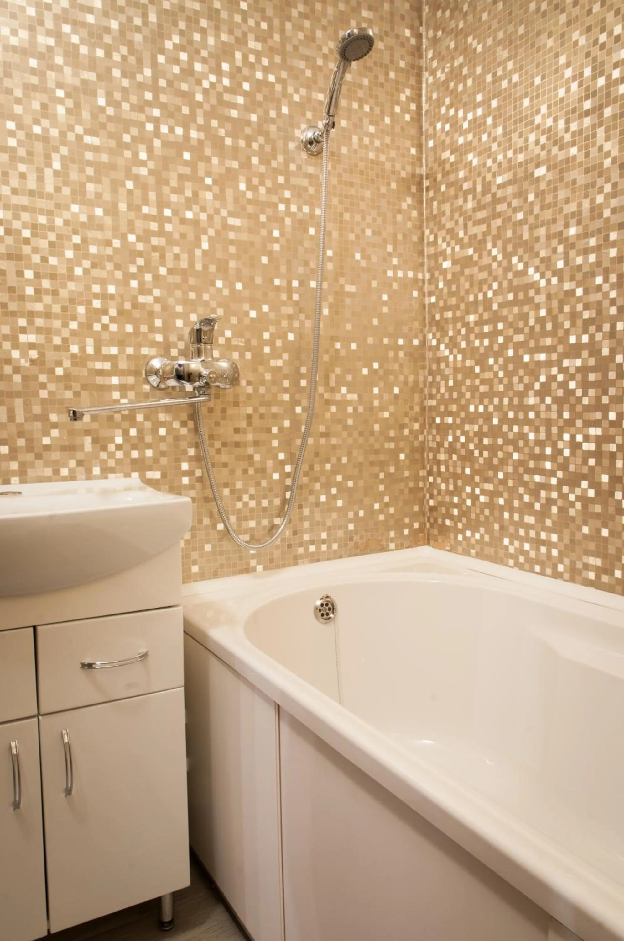 Shower in Scandinavian Poltava Apartments with 2 rooms, 3 beds 1 sofa