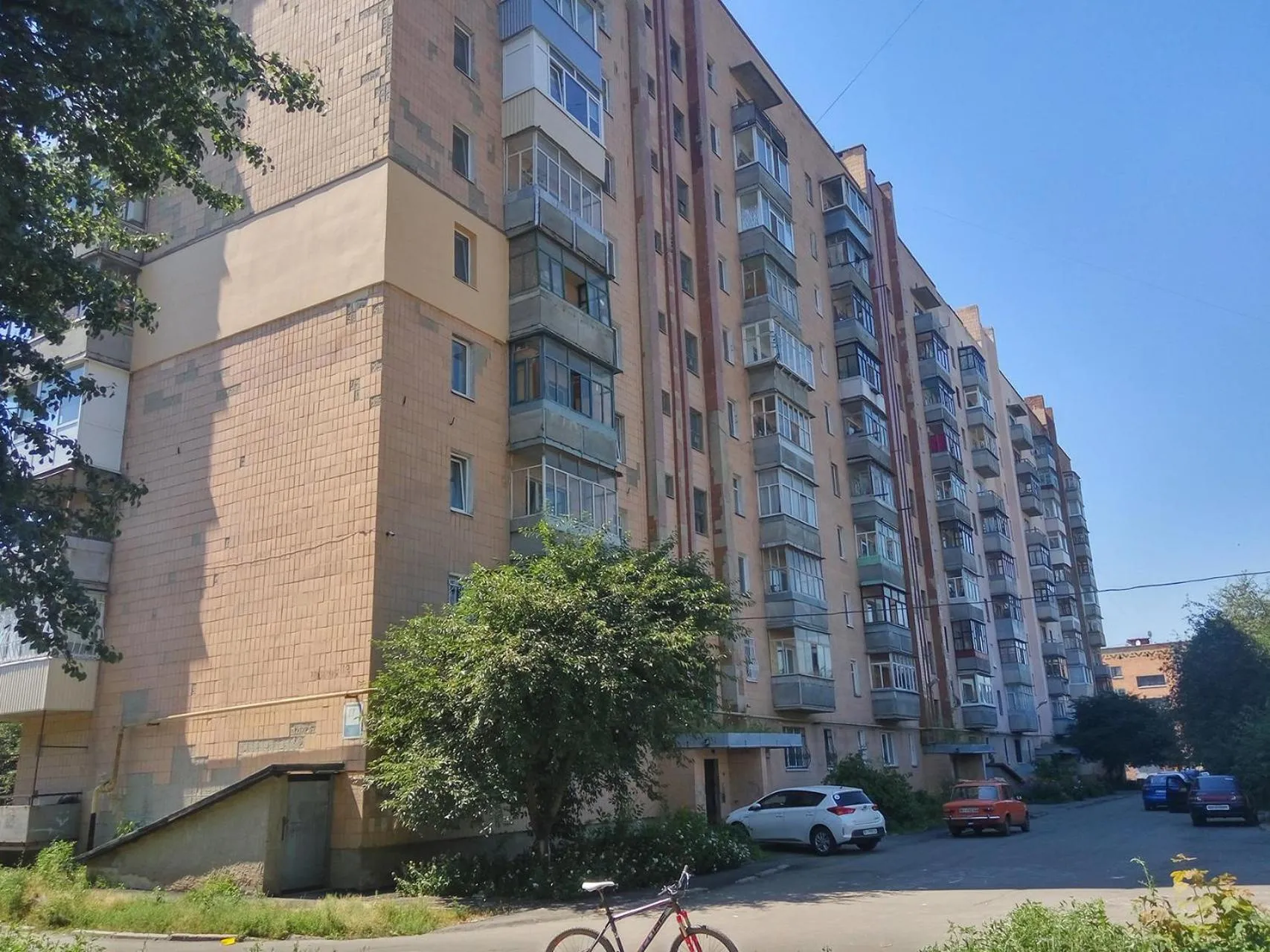 Facade/entrance in Scandinavian Poltava Apartments with 2 rooms, 3 beds 1 sofa