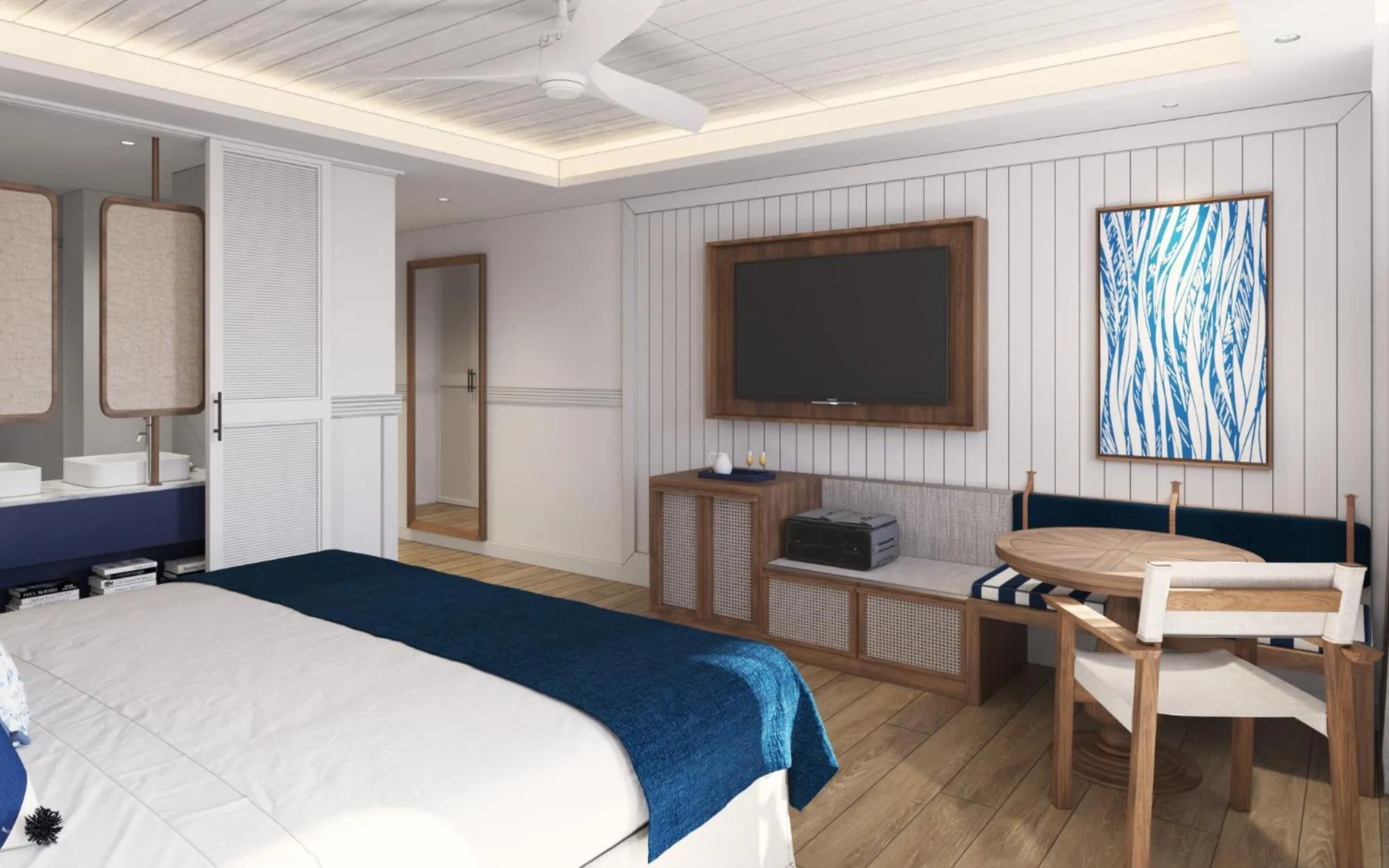 Seating area, Bed in Secrets Saint Lucia Resort & Spa - All Inclusive