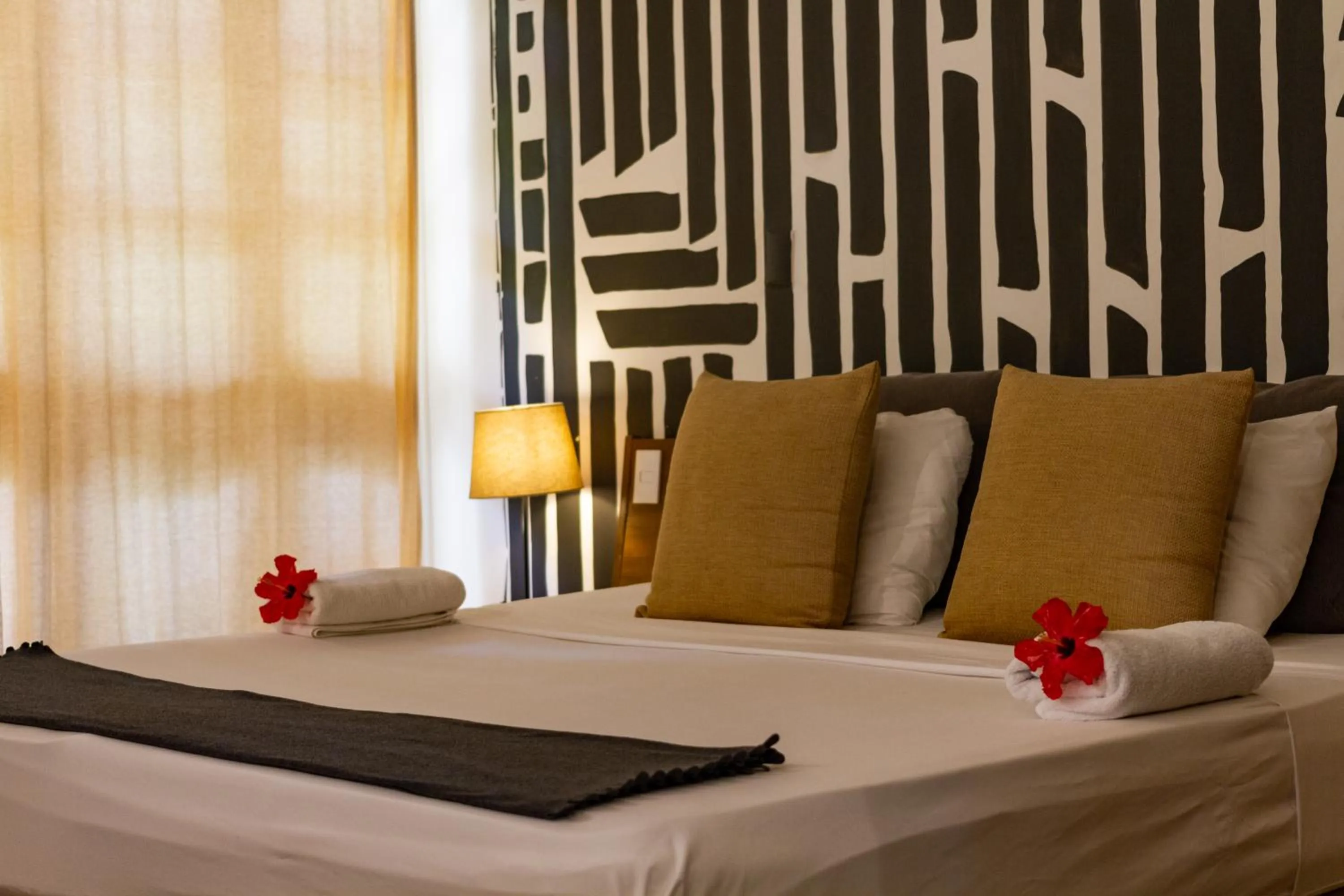 Bed in Afreeka Beach Hotel