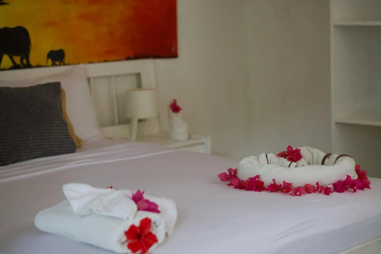 Bed in Afreeka Beach Hotel