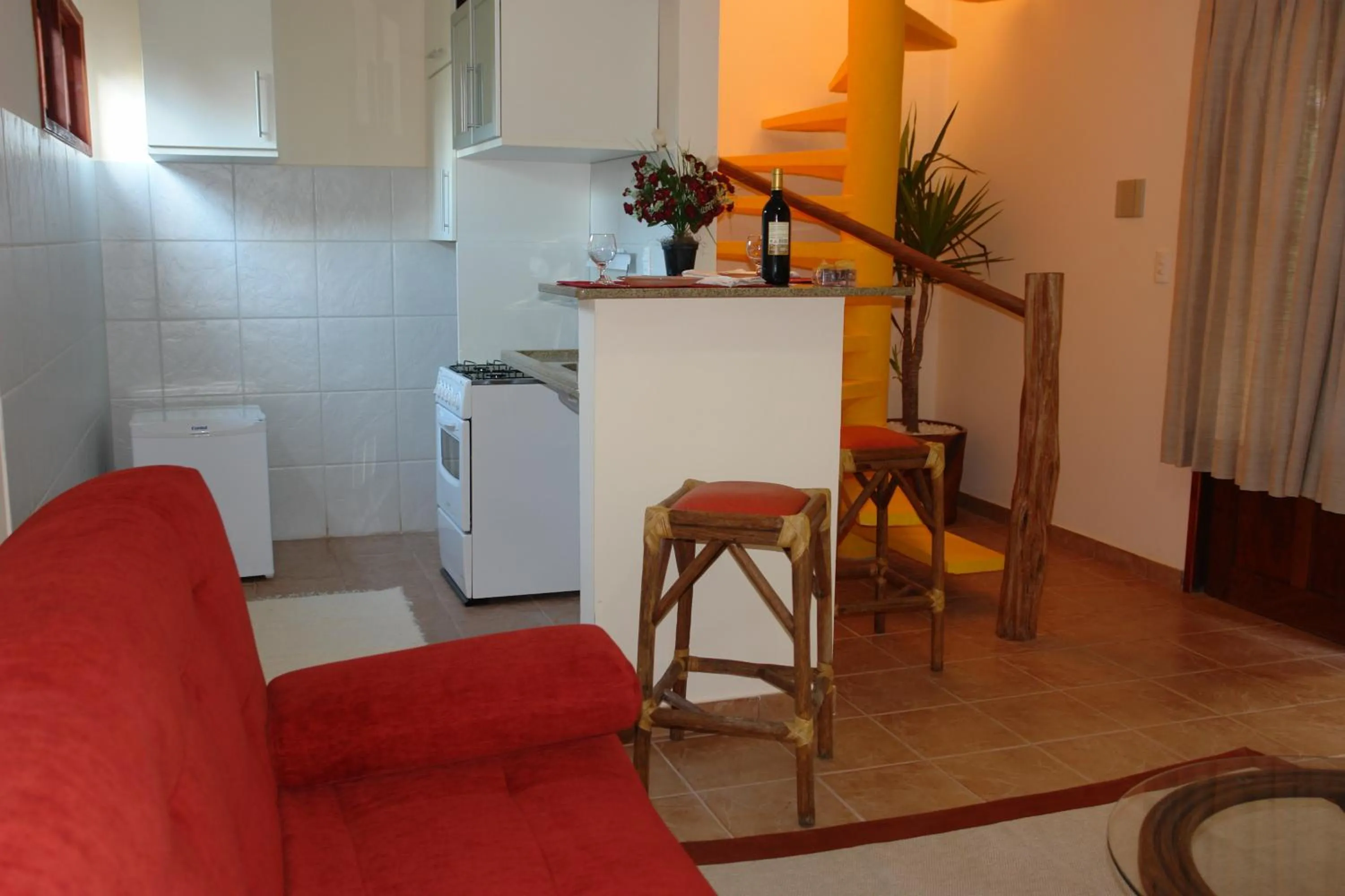 Kitchen or kitchenette in Pousada Corais do Sul