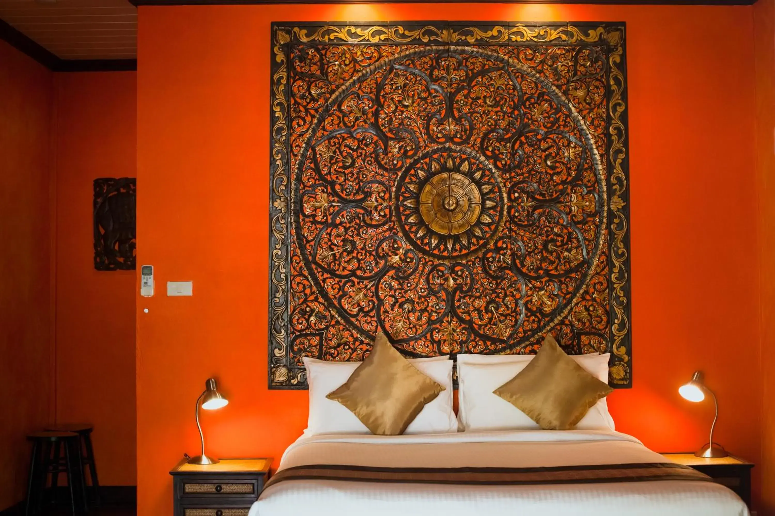 Bedroom, Bed in Baan Manuchang Villa, SHA Certified Bedroom, Bed in Baan Manuchang Villa, SHA Certified