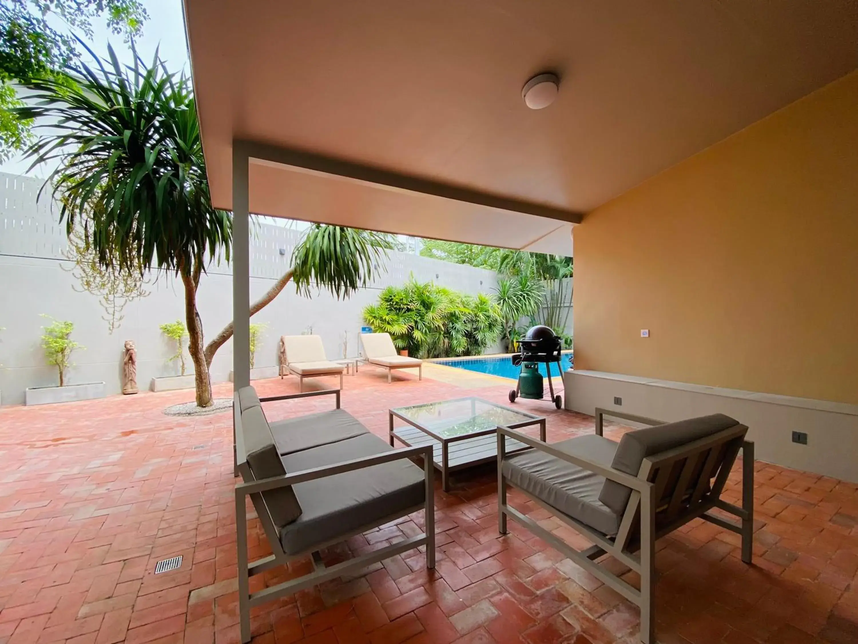 Balcony/Terrace in Baan Manuchang Villa, SHA Certified Balcony/Terrace in Baan Manuchang Villa, SHA Certified