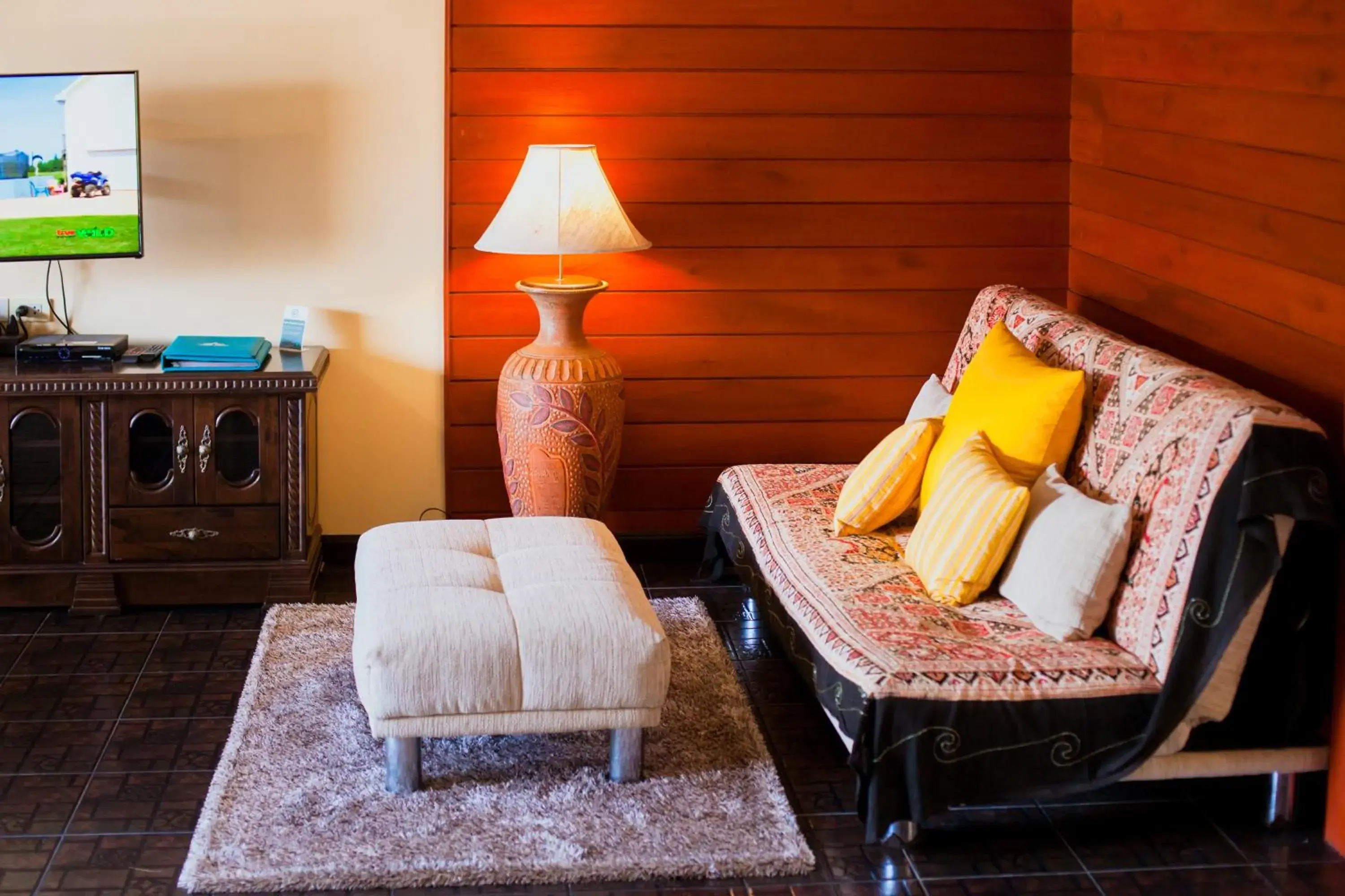 Living room in Baan Manuchang Villa, SHA Certified Living room in Baan Manuchang Villa, SHA Certified