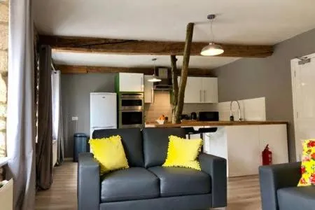 Living room in Old Fleece Apartments