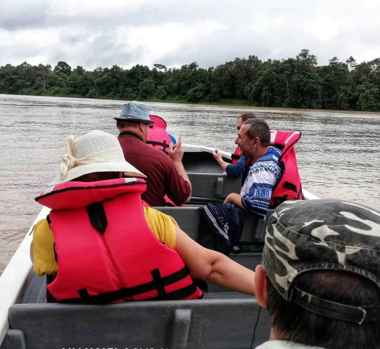 group of guests in Borneo Nature Lodge