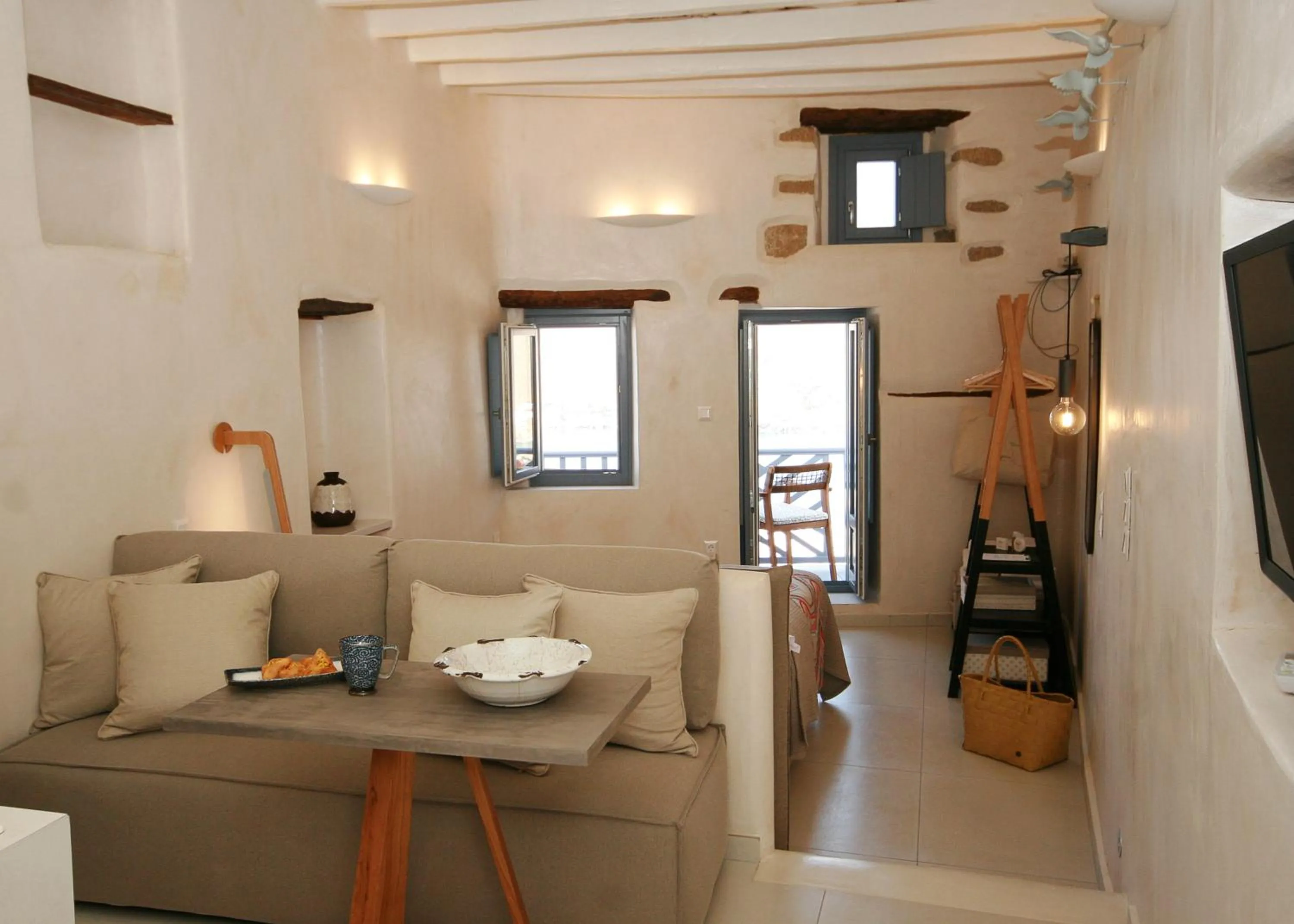 Seating area in Esperia Luxury Suites