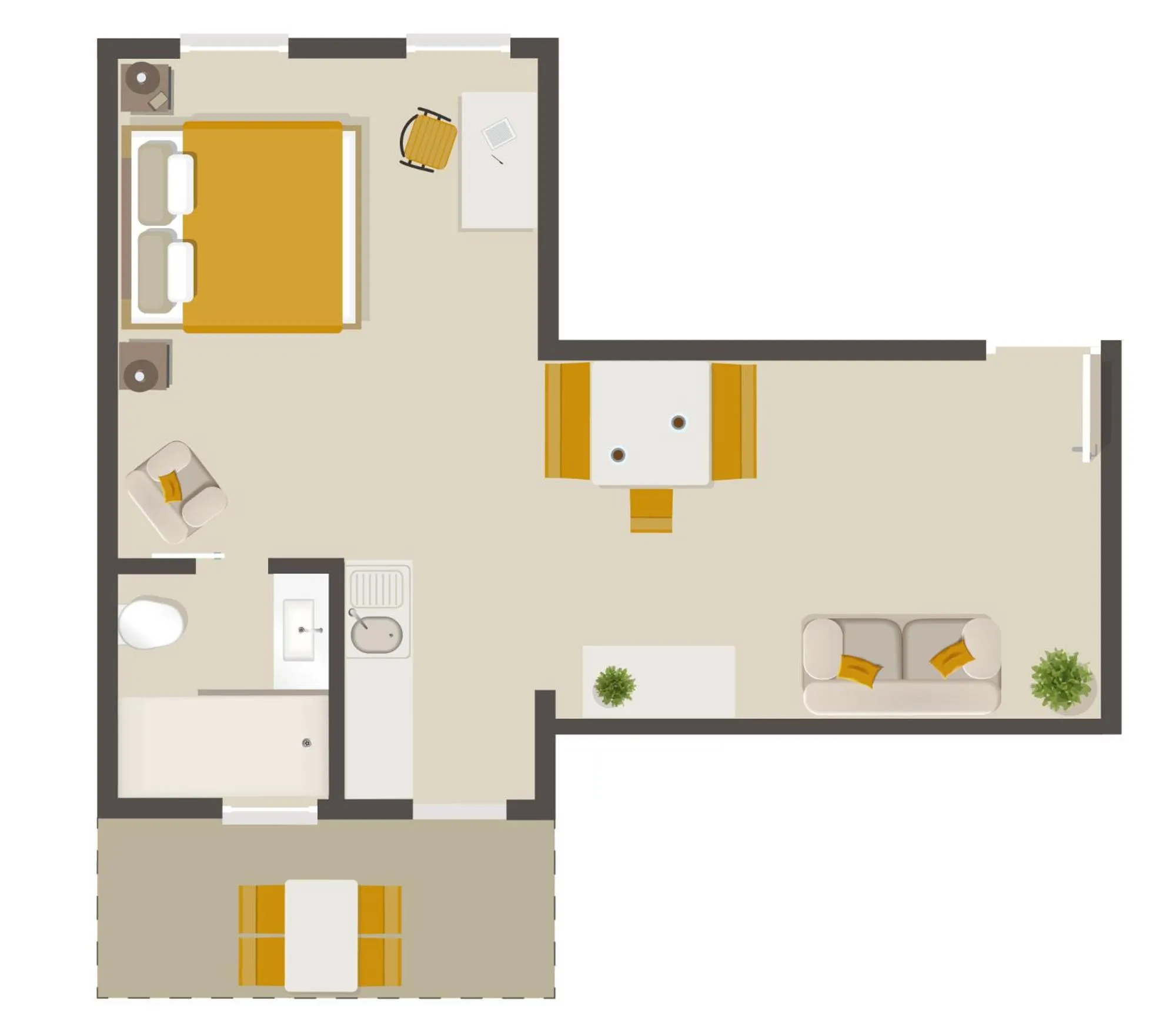 Floor plan in Biohotel Kunstquartier