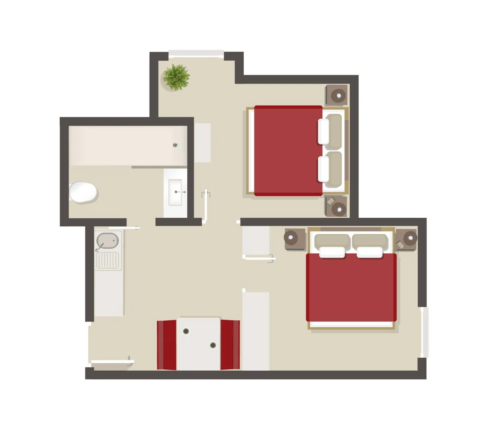 Floor plan in Biohotel Kunstquartier