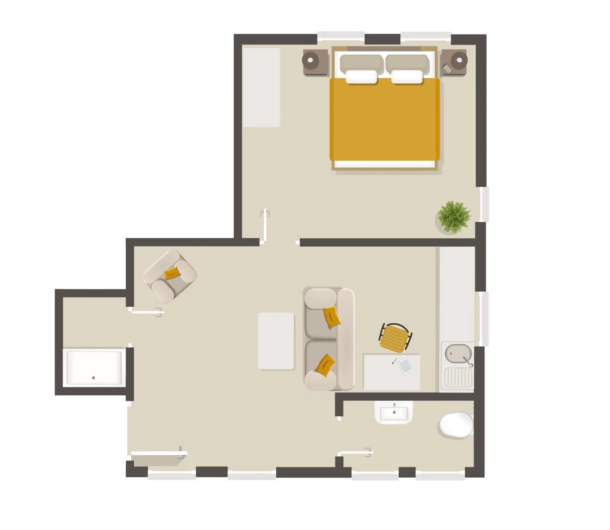 Floor plan in Biohotel Kunstquartier