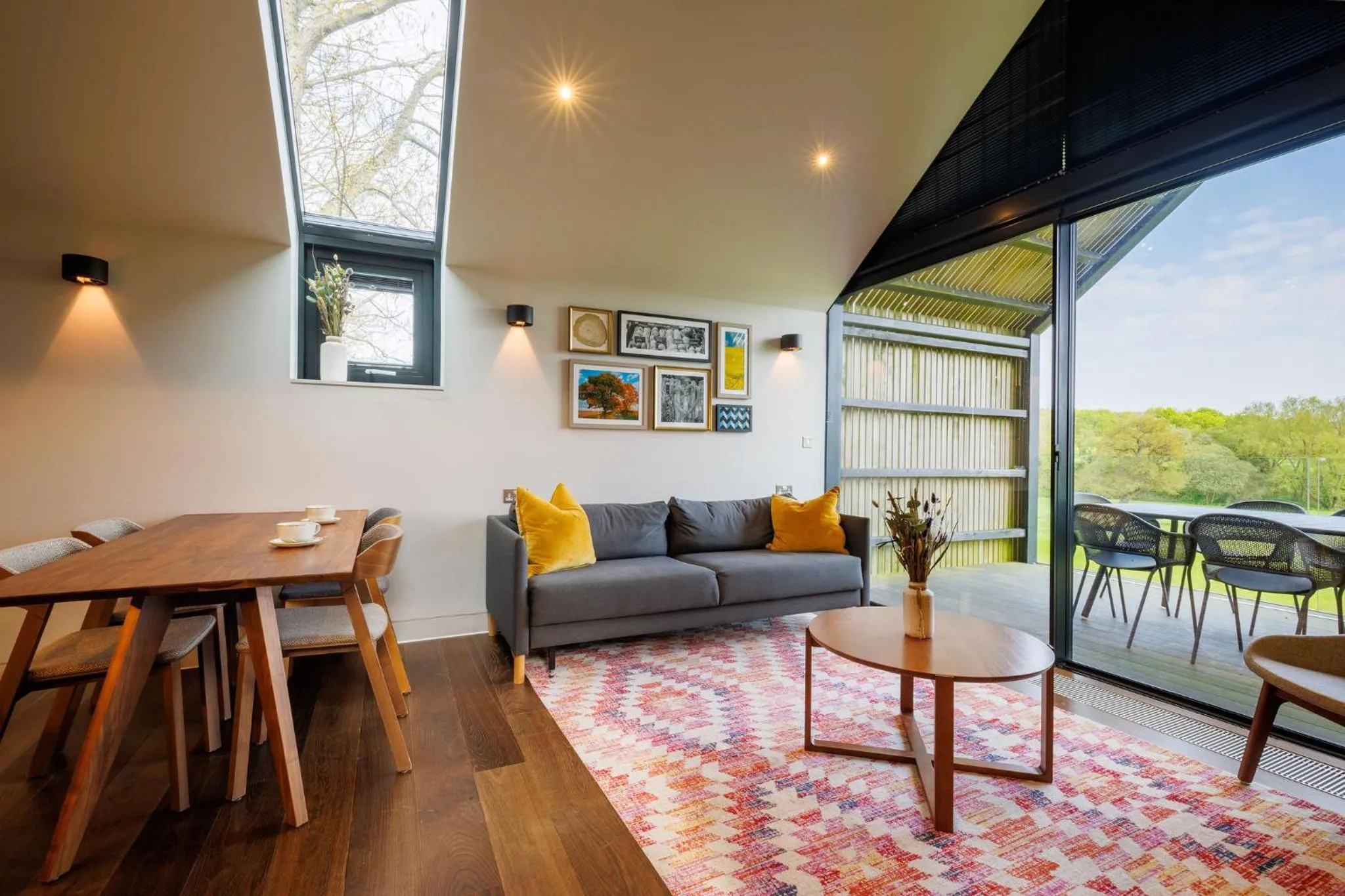 Seating area in Feldon Valley