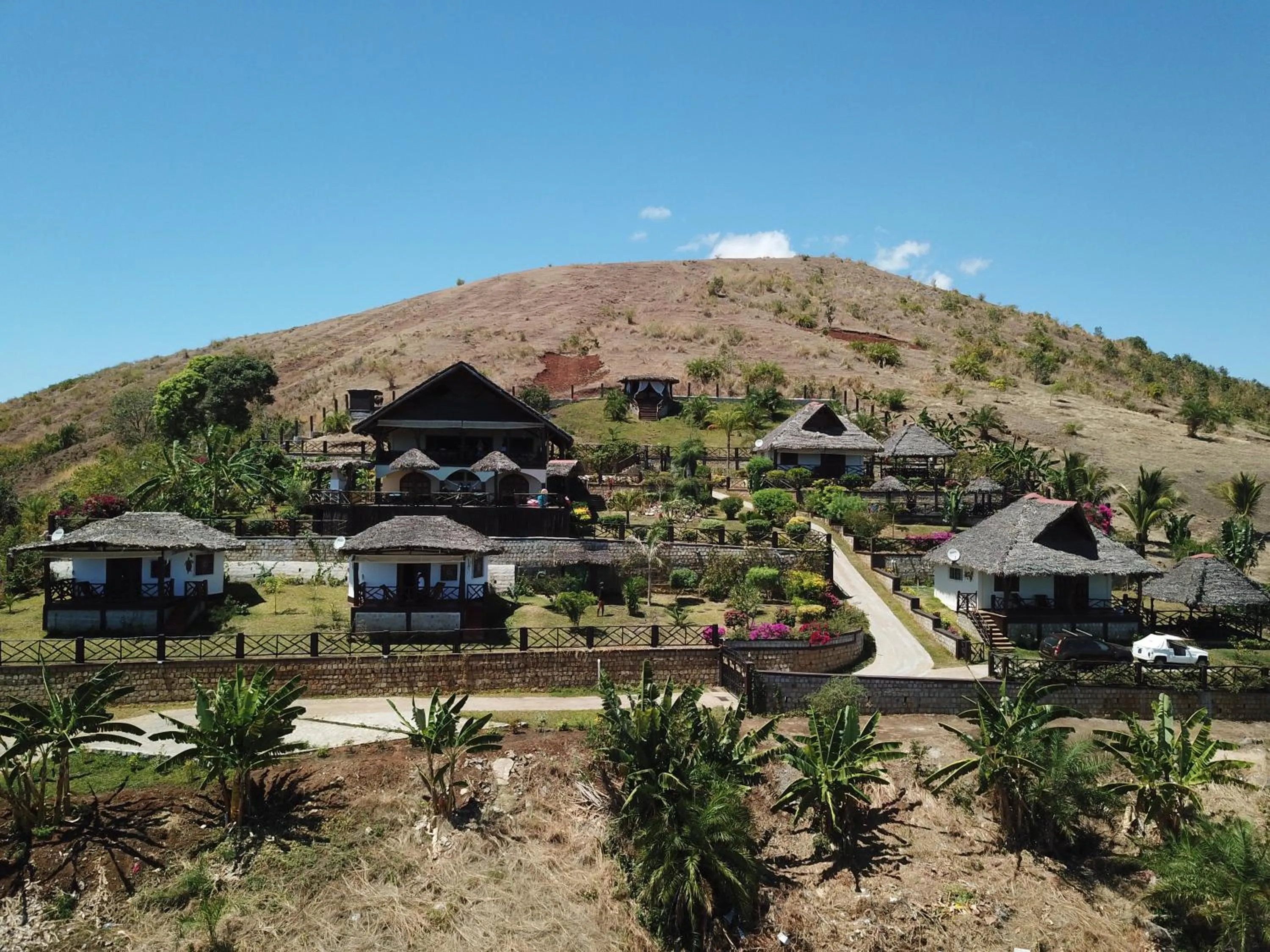 Garden view in villa nosy détente
