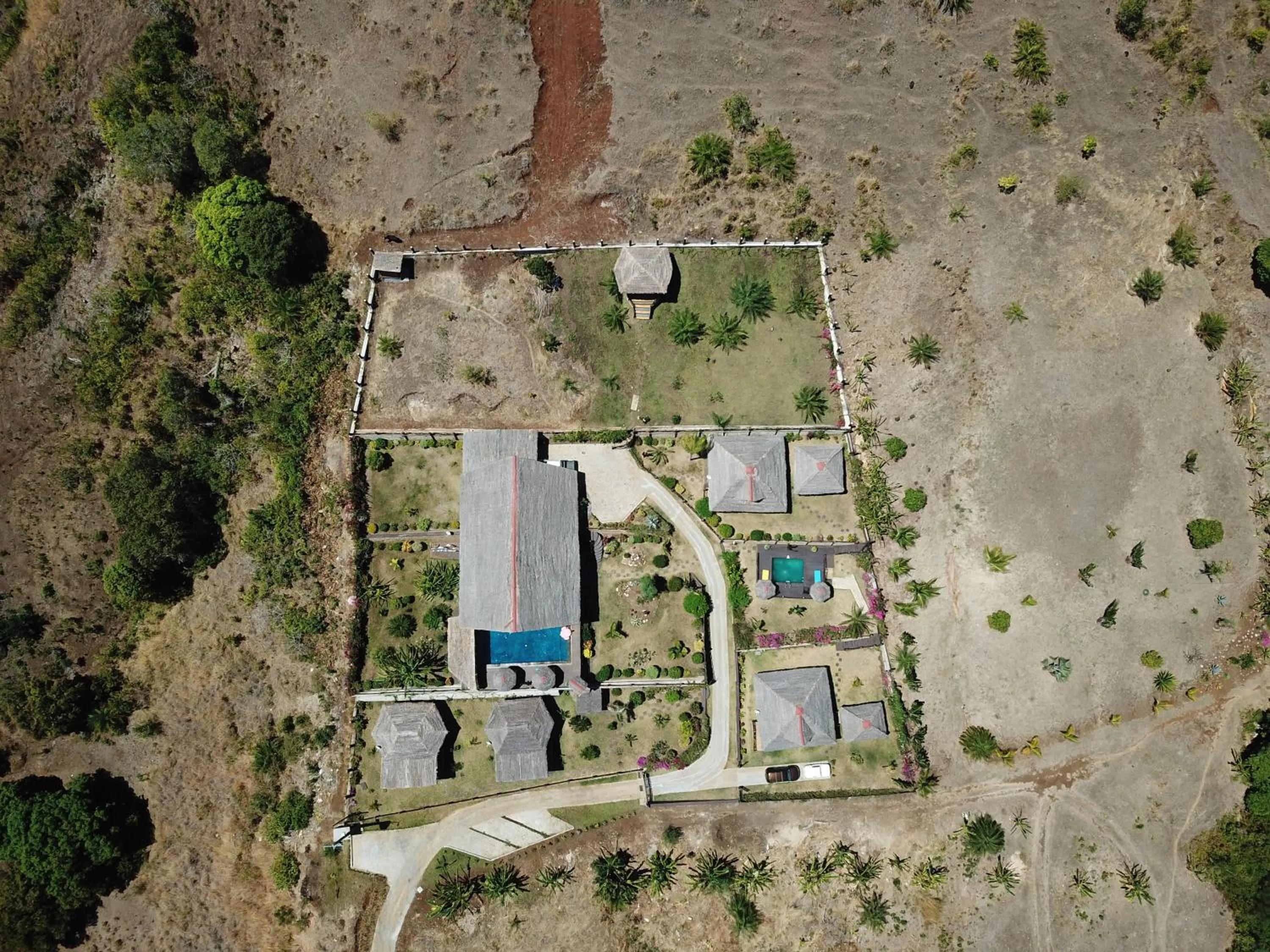 Garden view in villa nosy détente