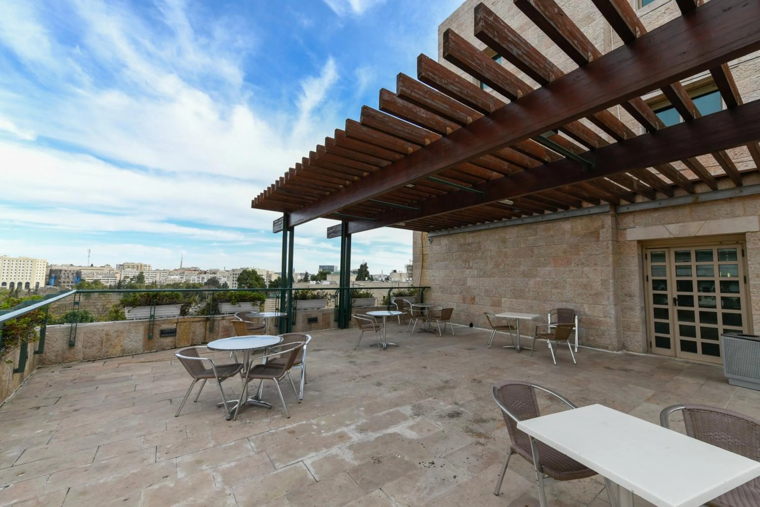 Patio in HI Agron - Jerusalem Hostel